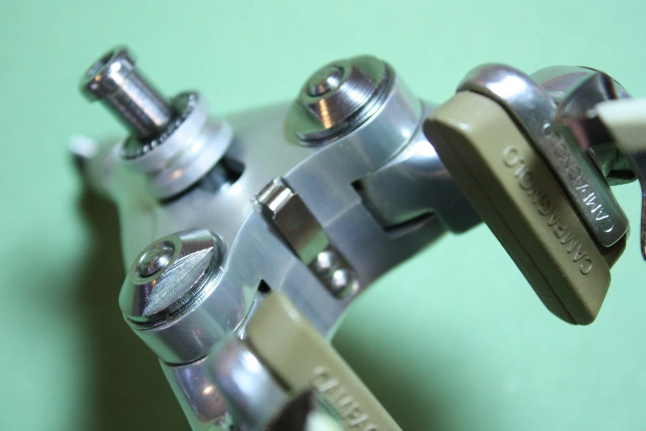 NOS! Campagnolo Prototype C-Record DELTA Brakes & Levers: Pinarello Pantograph, 1st Gen