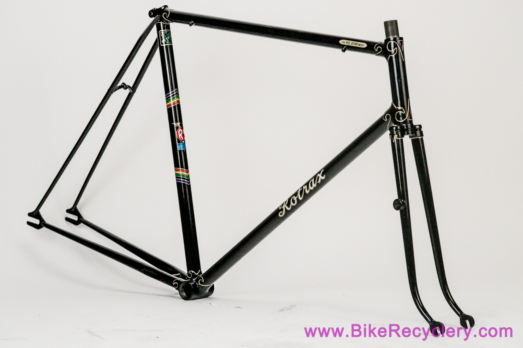 57cm Rotrax Vel D'Hiv Path Racer / Track Frameset: 1950's - Ornate