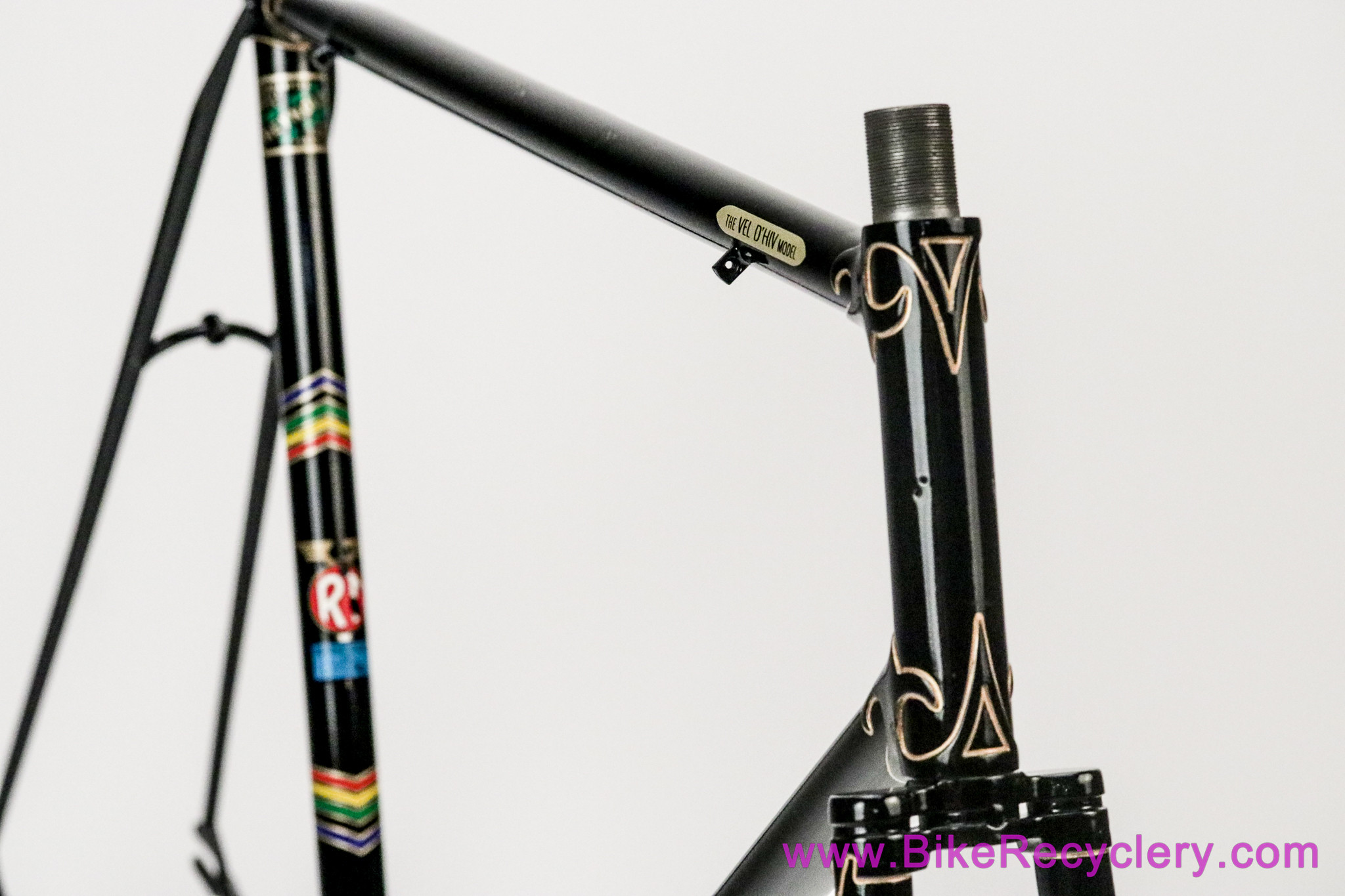 57cm Rotrax Vel D'Hiv Path Racer / Track Frameset: 1950's - Ornate Lugs - British Top Level (Exquisitely Restored)
