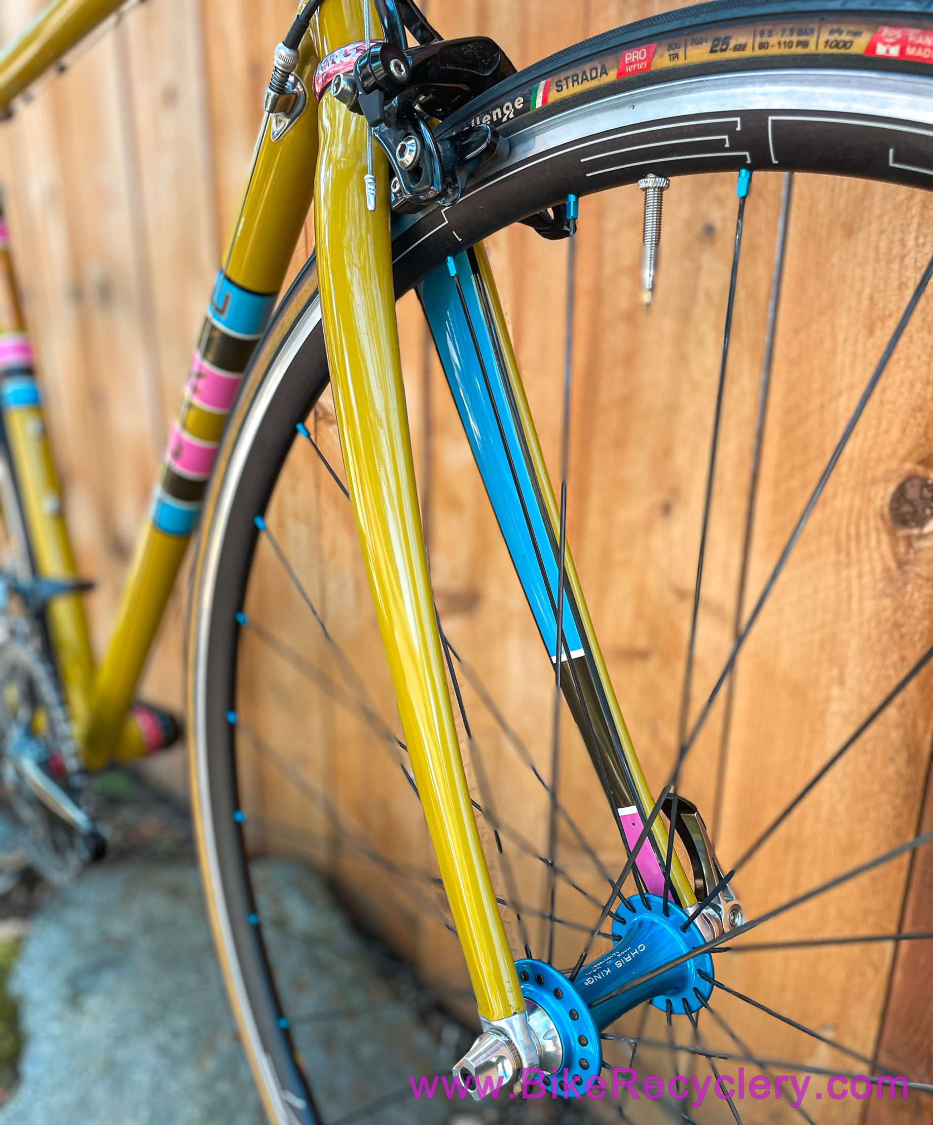 54cm Ahearne Cycles NAHBS Show Bike: Fillet Brazed - Chris King Hubs/HS/BB - Box Lining - Gorgeous Paint Avocado Blue Pink Gold - <17lbs