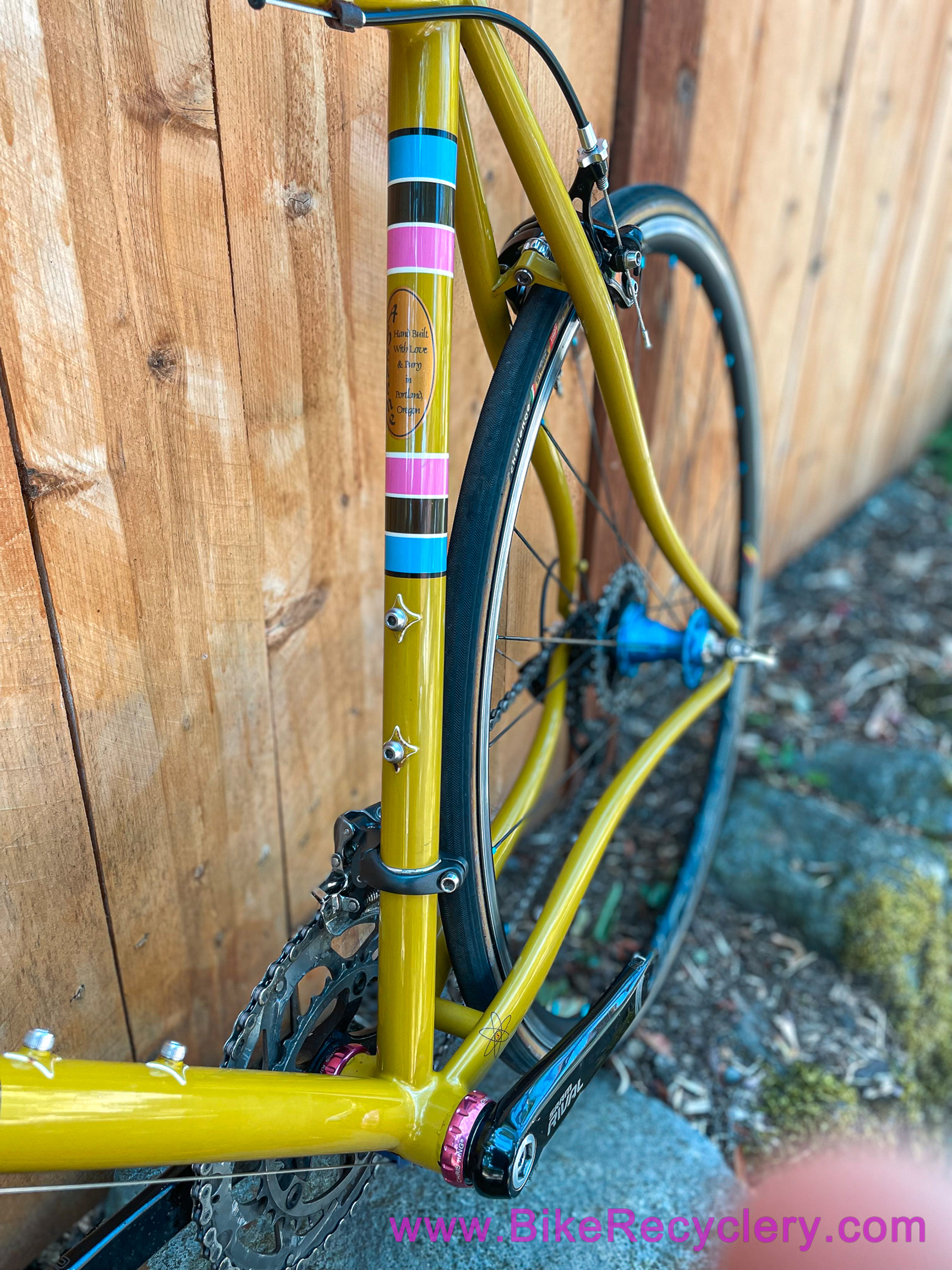 54cm Ahearne Cycles NAHBS Show Bike: Fillet Brazed - Chris King Hubs/HS/BB - Box Lining - Gorgeous Paint Avocado Blue Pink Gold - <17lbs