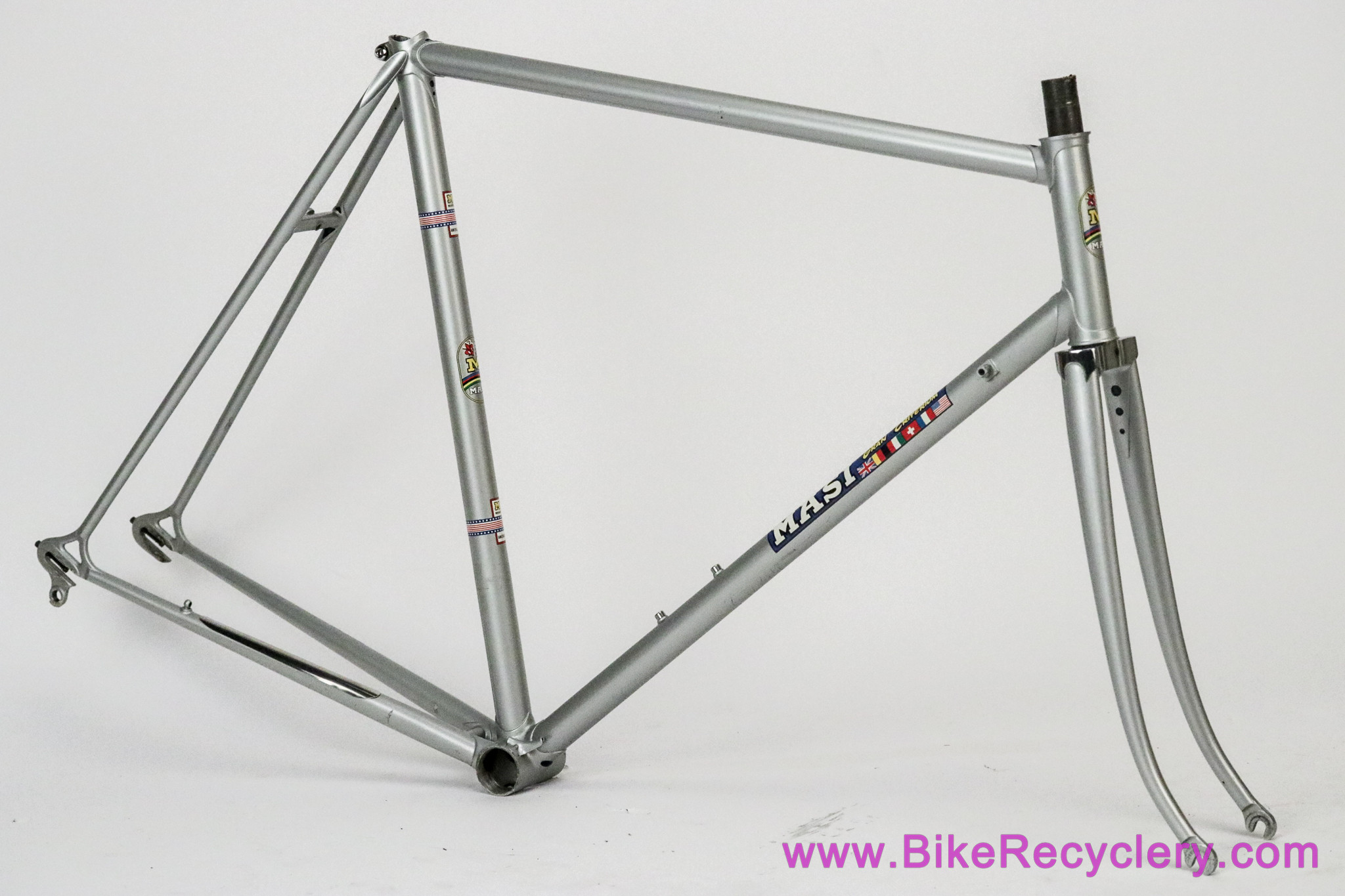 1975 Masi Gran Criterium Frameset: 58cm x 56cm - Carlsbad - Original Paint - Silver - Flat Crown - #095 (EXC+)