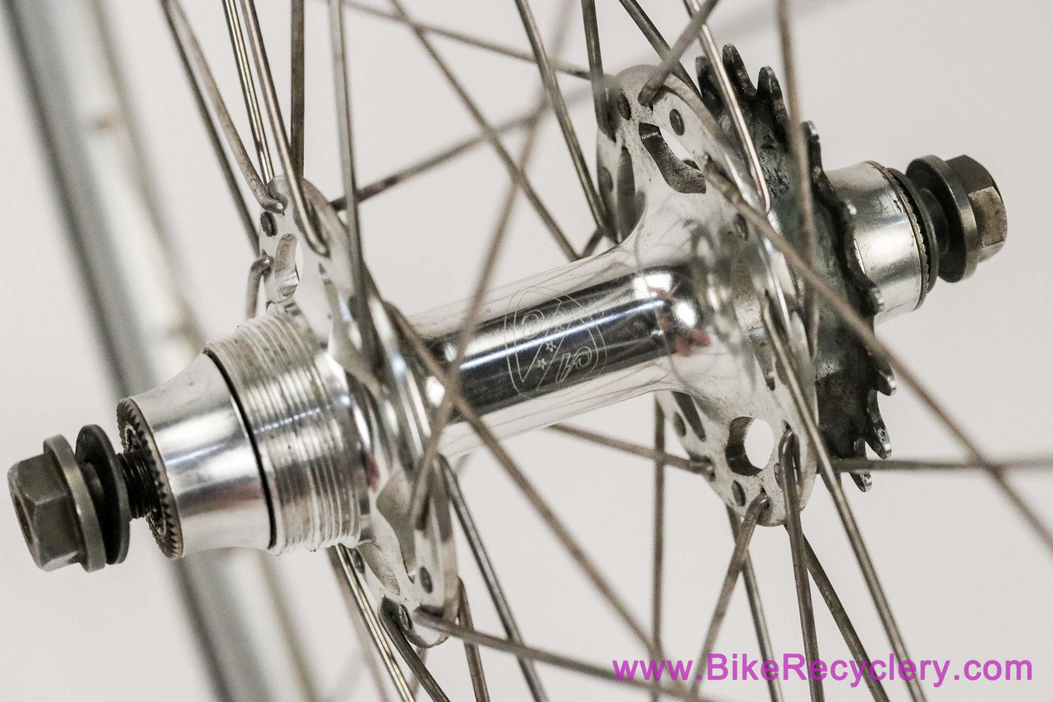 All City Sheriff Star Track / Fixie Wheelset: 700c x 36H - Velocity Aero - Fixed/Fixed - Silver (Near Mint)