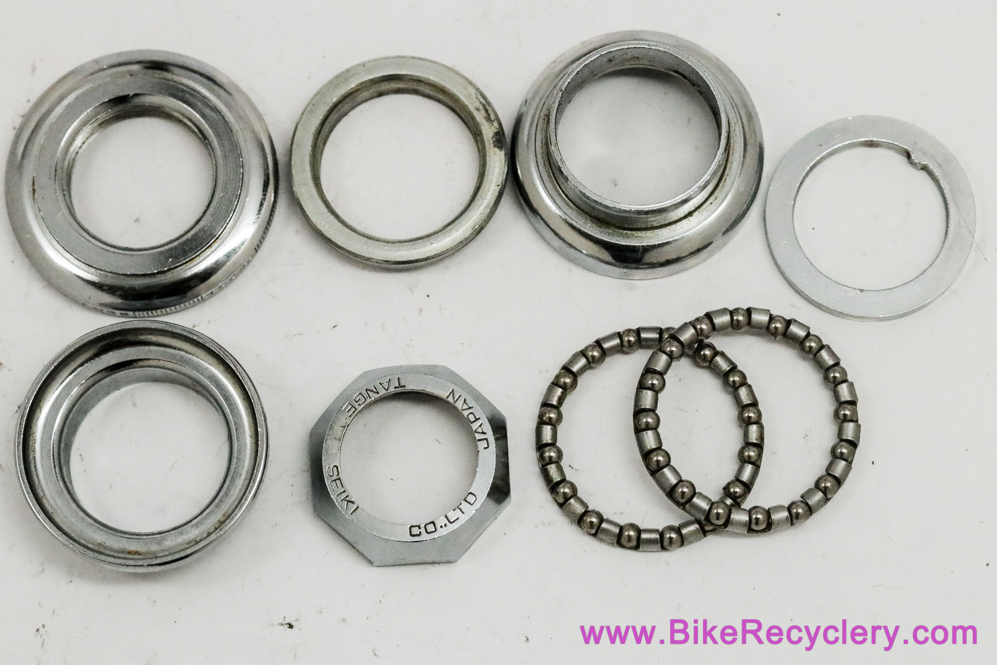 Tange TG-235 Threaded 1" Headset: 1980's Mid School BMX - Chrome Steel - ISO 27mm (Near Mint++ Low Miles)