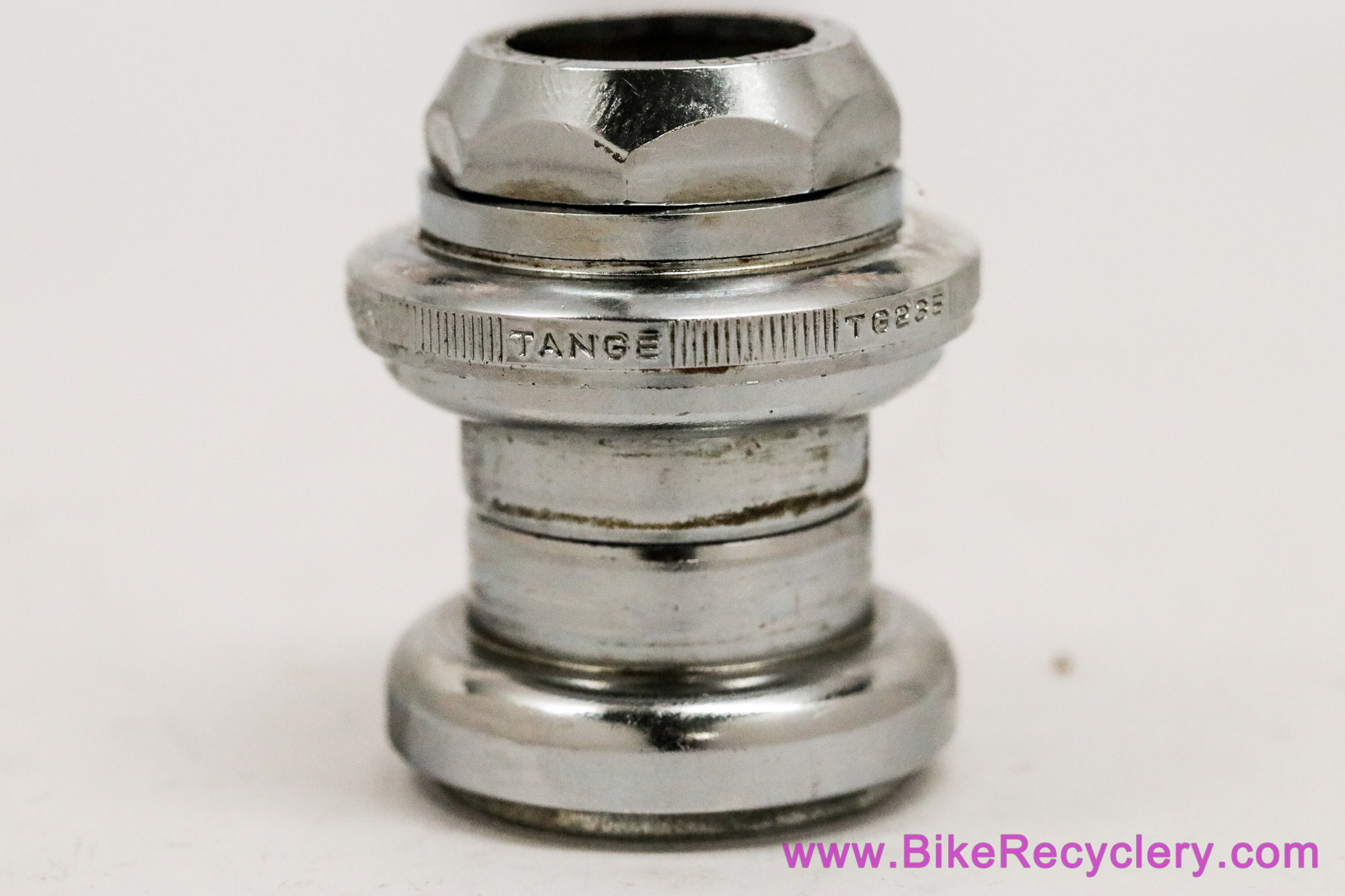 Tange TG-235 Threaded 1" Headset: 1980's Mid School BMX - Chrome Steel - ISO 27mm (Near Mint++ Low Miles)
