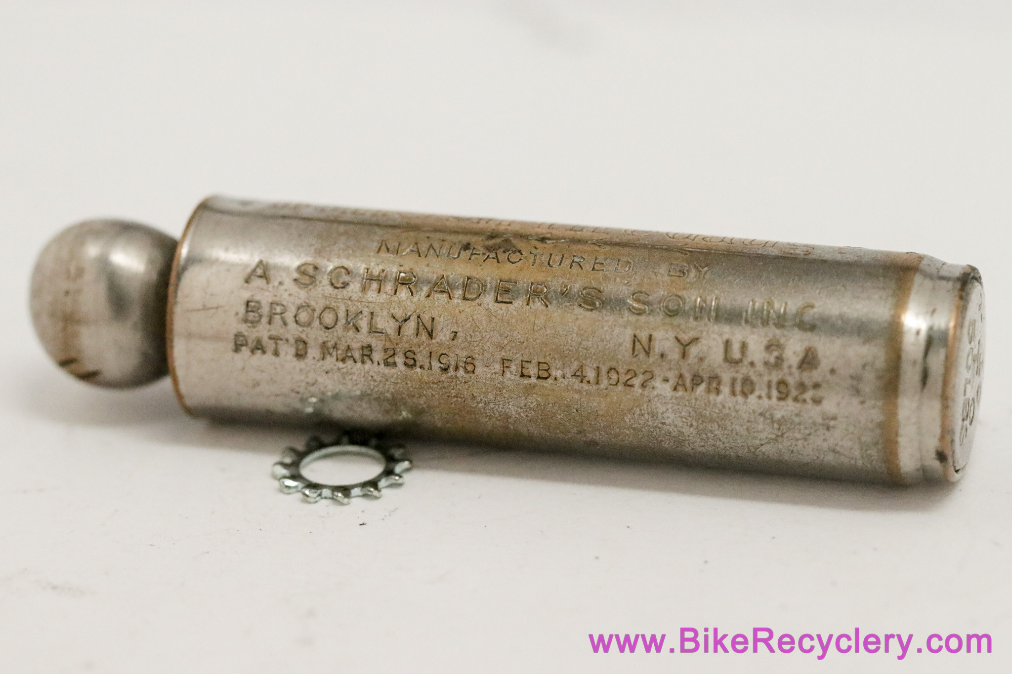 1920's Schrader Balloon Tire Gauge: Antique Bicycle & Automobile Historical Memorabilia 