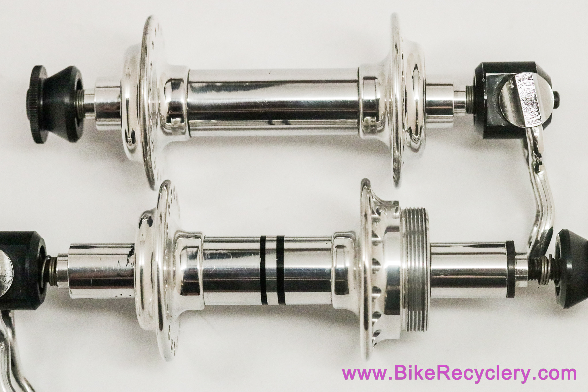 NIB/NOS Weyless Hubset w/ QR Skewers: 36H - 1970's - Mirror Polish