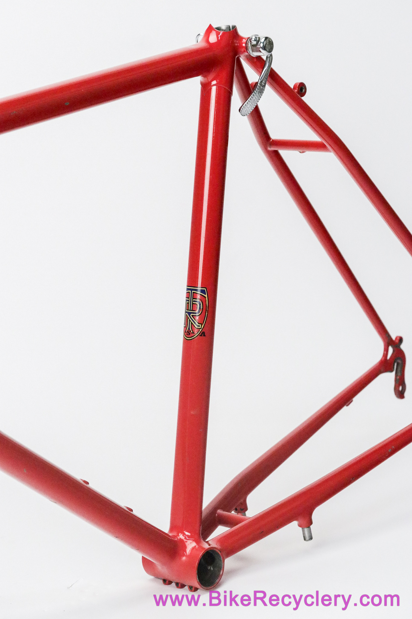 1987 Ritchey Super Comp Frameset & Fillet Bullmoose Bars: 19" - #9C51 - Unrestored - Rollercam F/R - Red