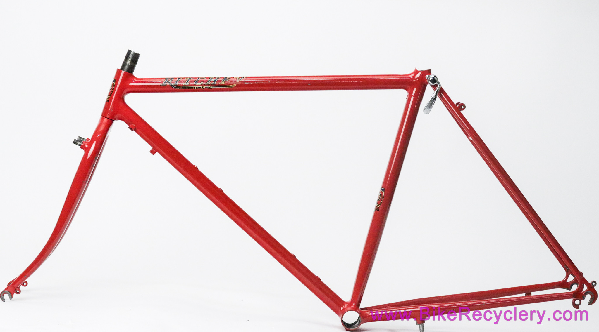1987 Ritchey Super Comp Frameset & Fillet Bullmoose Bars: 19" - #9C51 - Unrestored - Rollercam F/R - Red