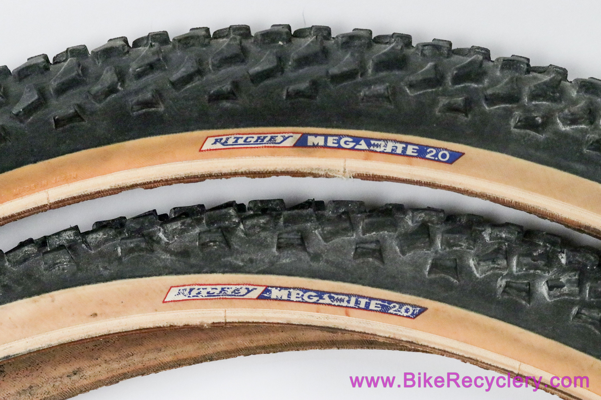 Ritchey Megabite  Overdrive Skinwall Tires: 26 x 2.0" - Vintage 1990's (Barely Ridden, PAIR)