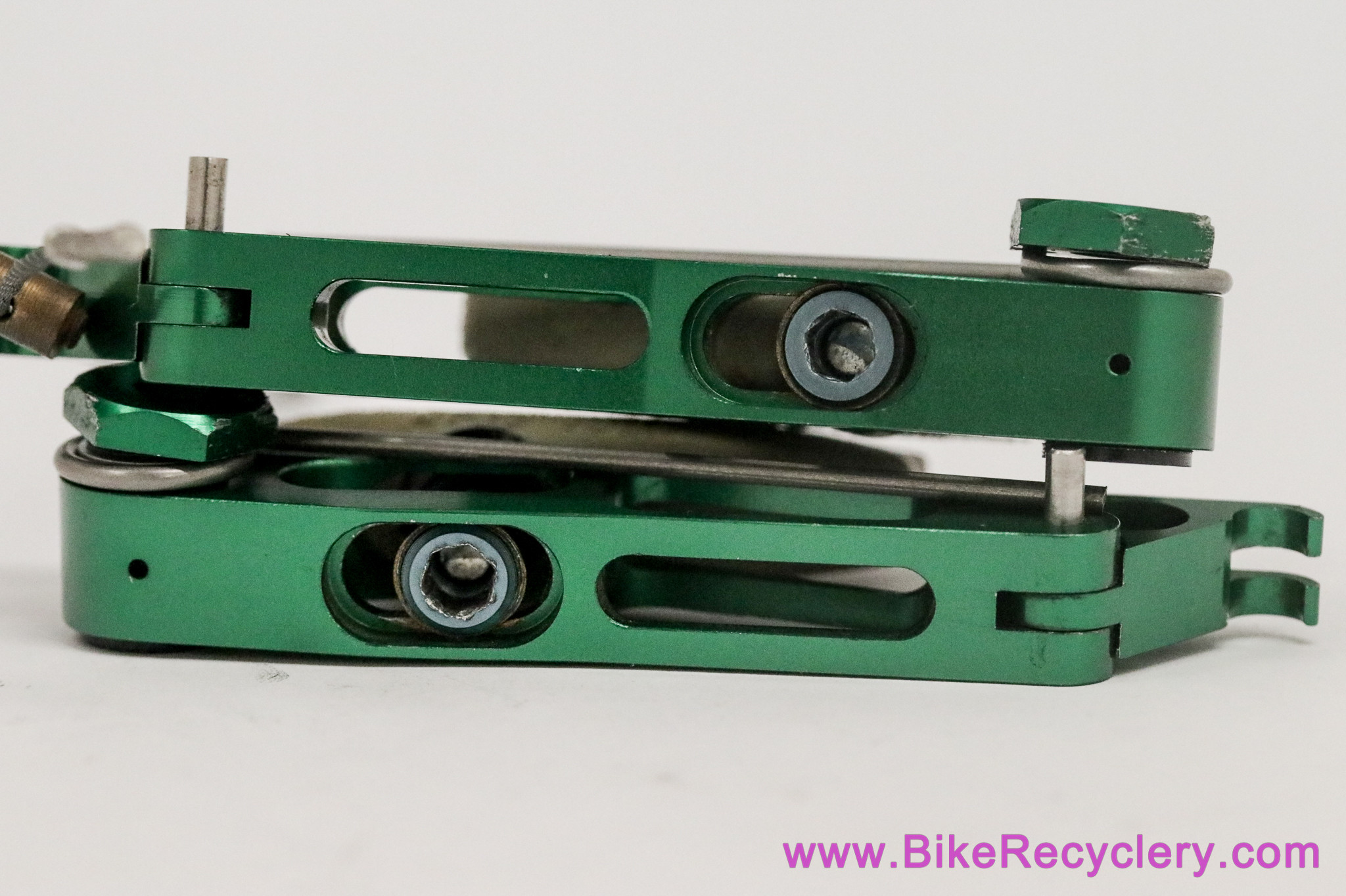 McMahon MCR Linear Decelerator D-Cell Brake: Green Ano - Straddle Cable - Ti Springs - Vintage 1990's (Near Mint+ Low Miles)