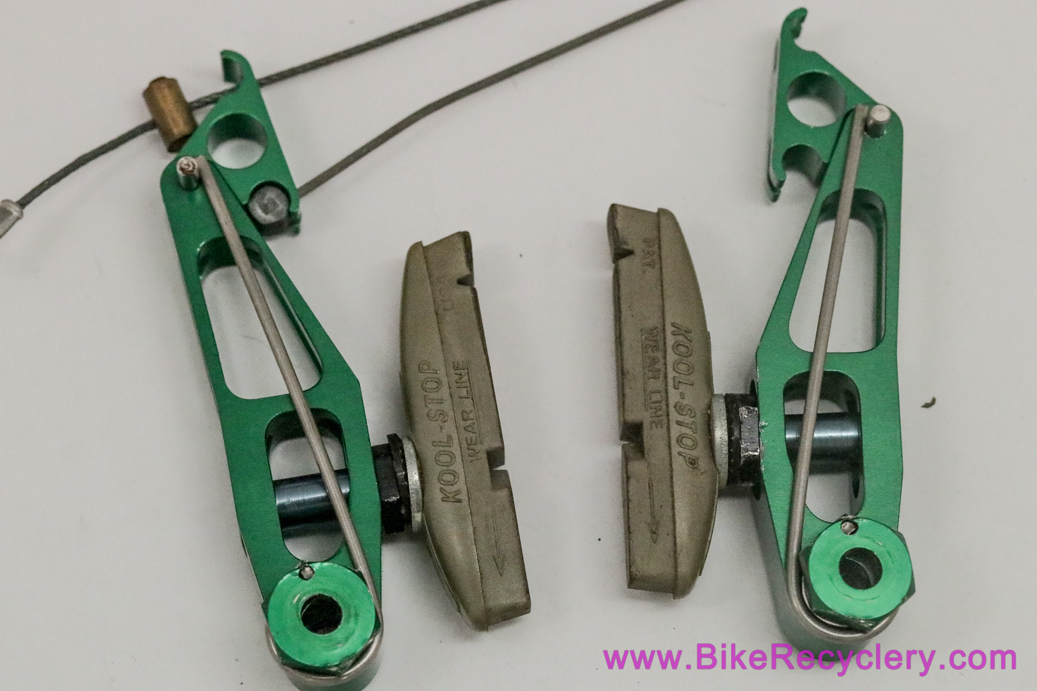 McMahon MCR Linear Decelerator D-Cell Brake: Green Ano - Straddle Cable - Ti Springs - Vintage 1990's (Near Mint+ Low Miles)