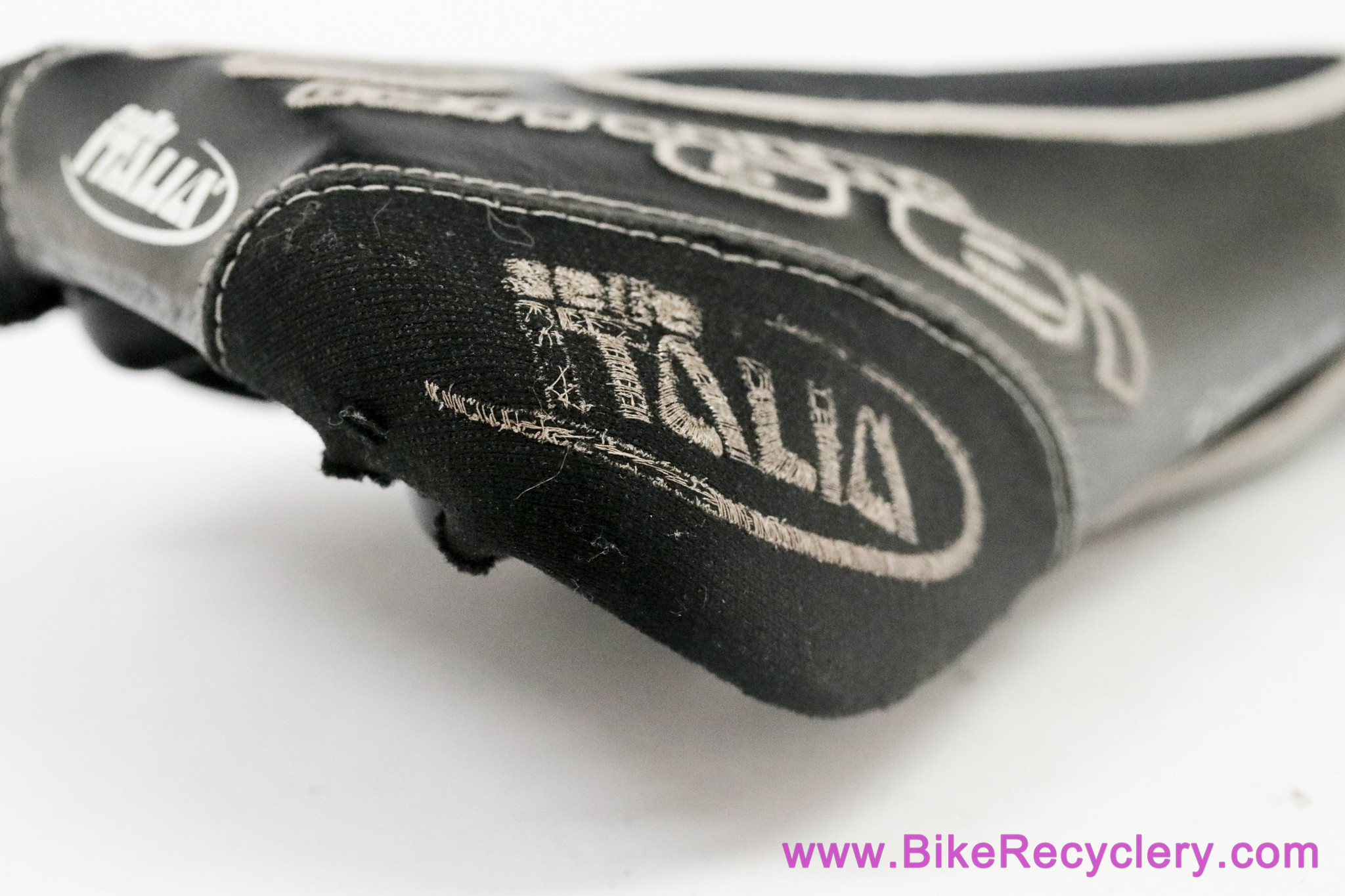 Selle Italia Flite Titanium Genuine Gel:  Black Leather + Kevlar - 1998 