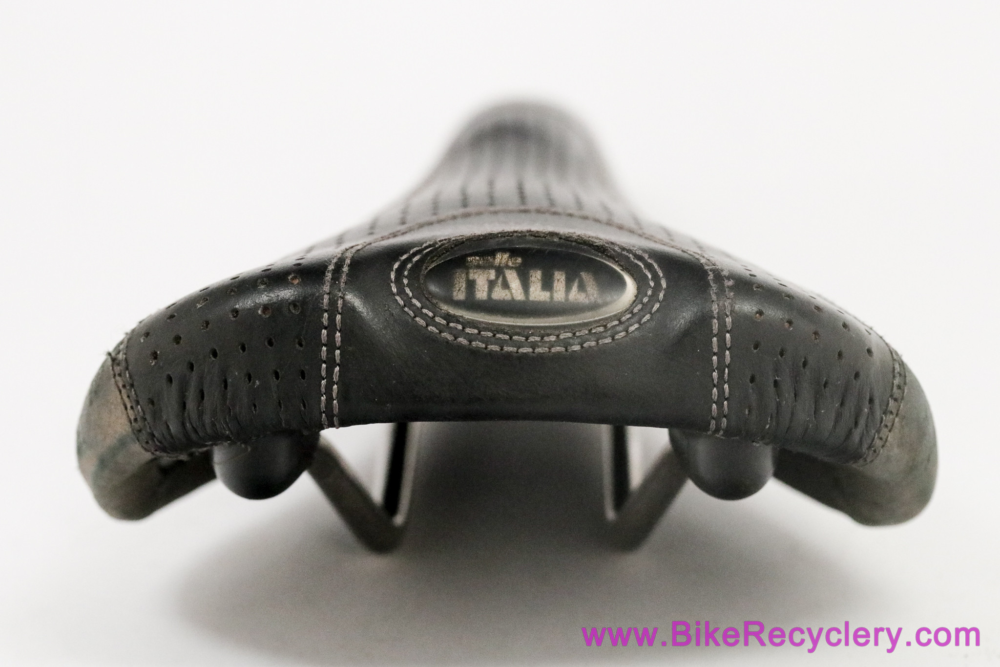 Selle Italia Flite Titanium Genuine Gel: Perforated Black Leather - 2003 (Near Mint)