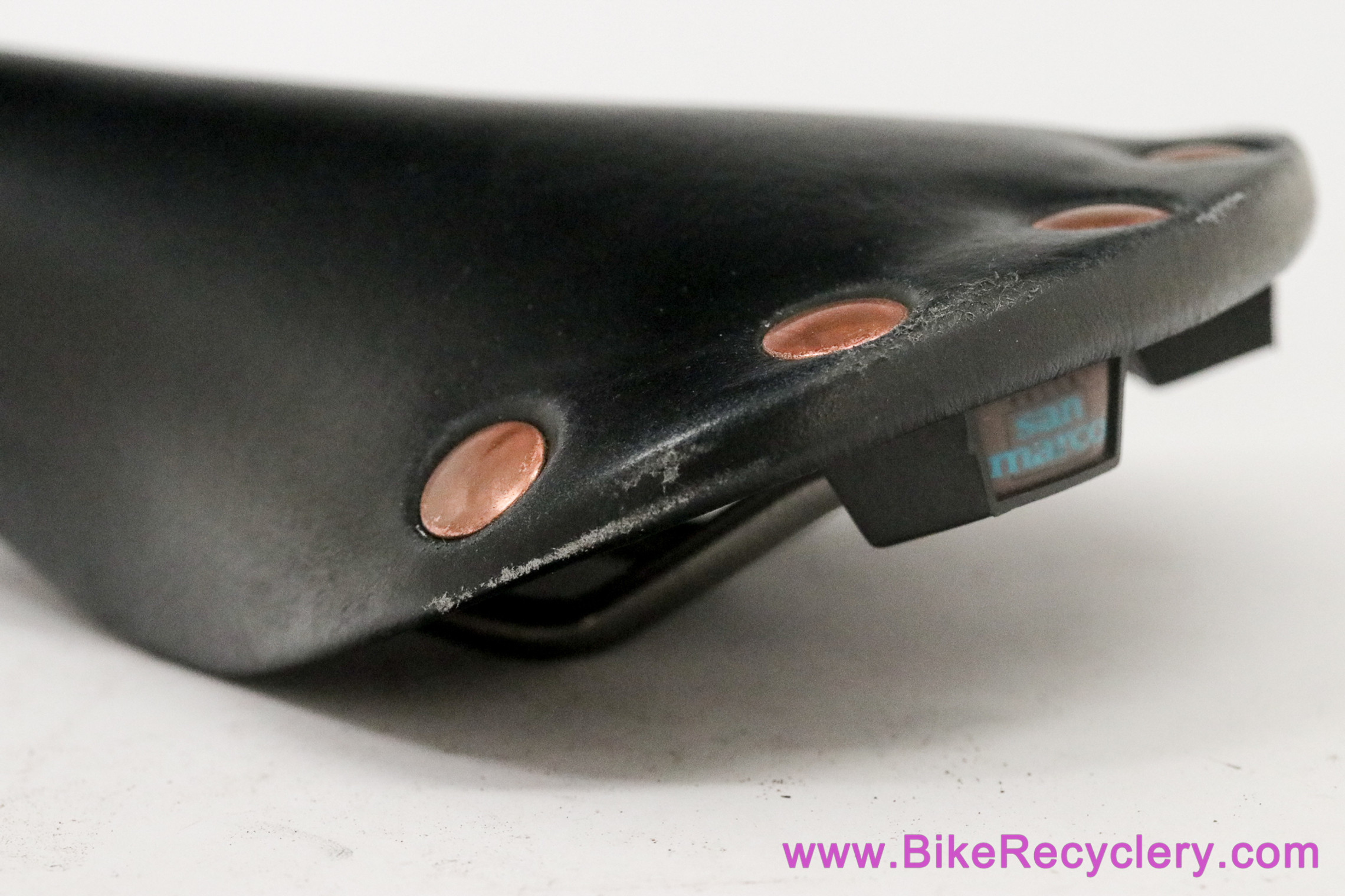 San Marco Regal Titanio Saddle: Copper Rivets! -Black Leather - Vintage 1990's (Near MINT)