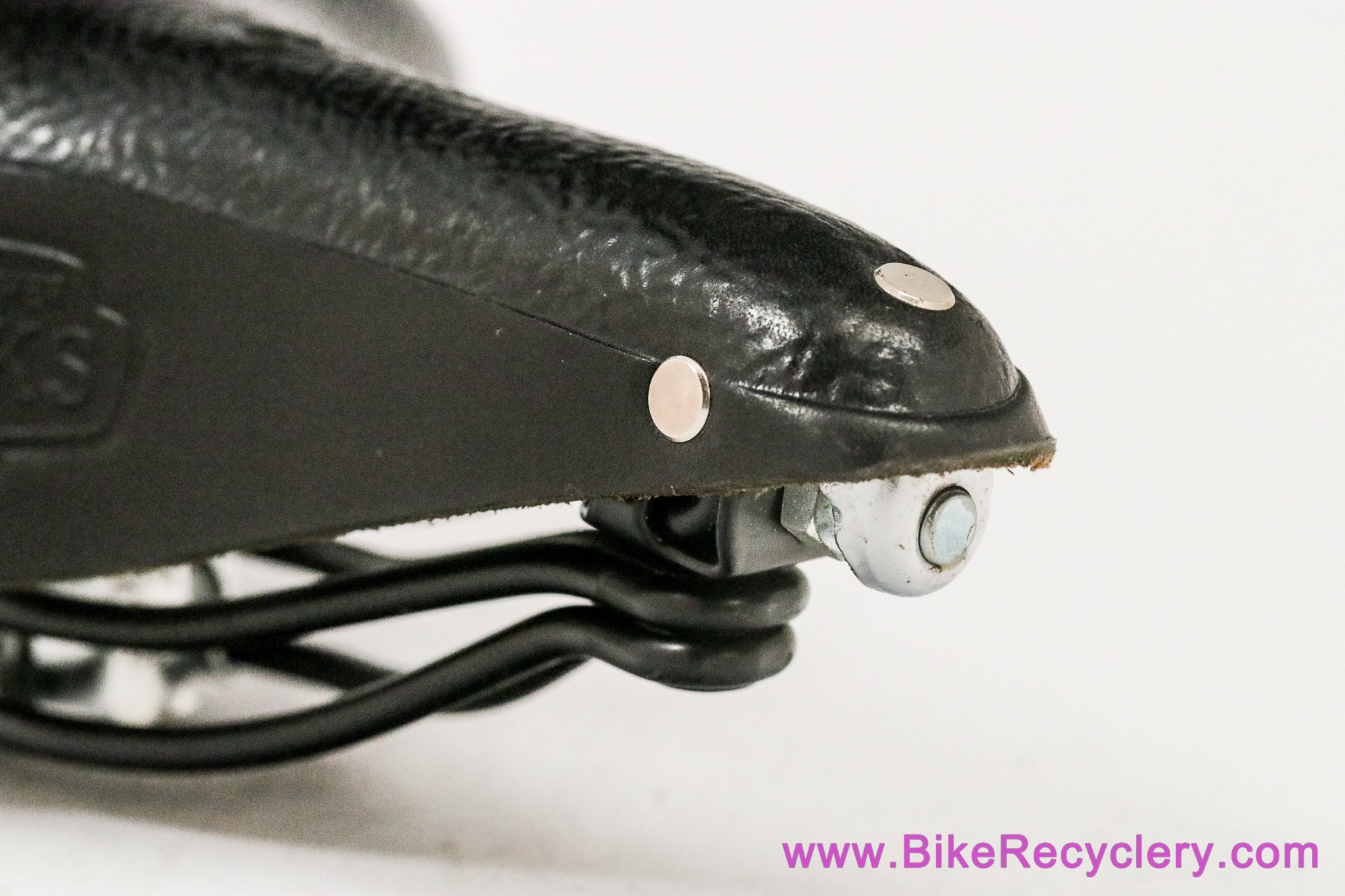 Brooks B66 Leather Saddle: Springs - Twin Rail - Black (NEW