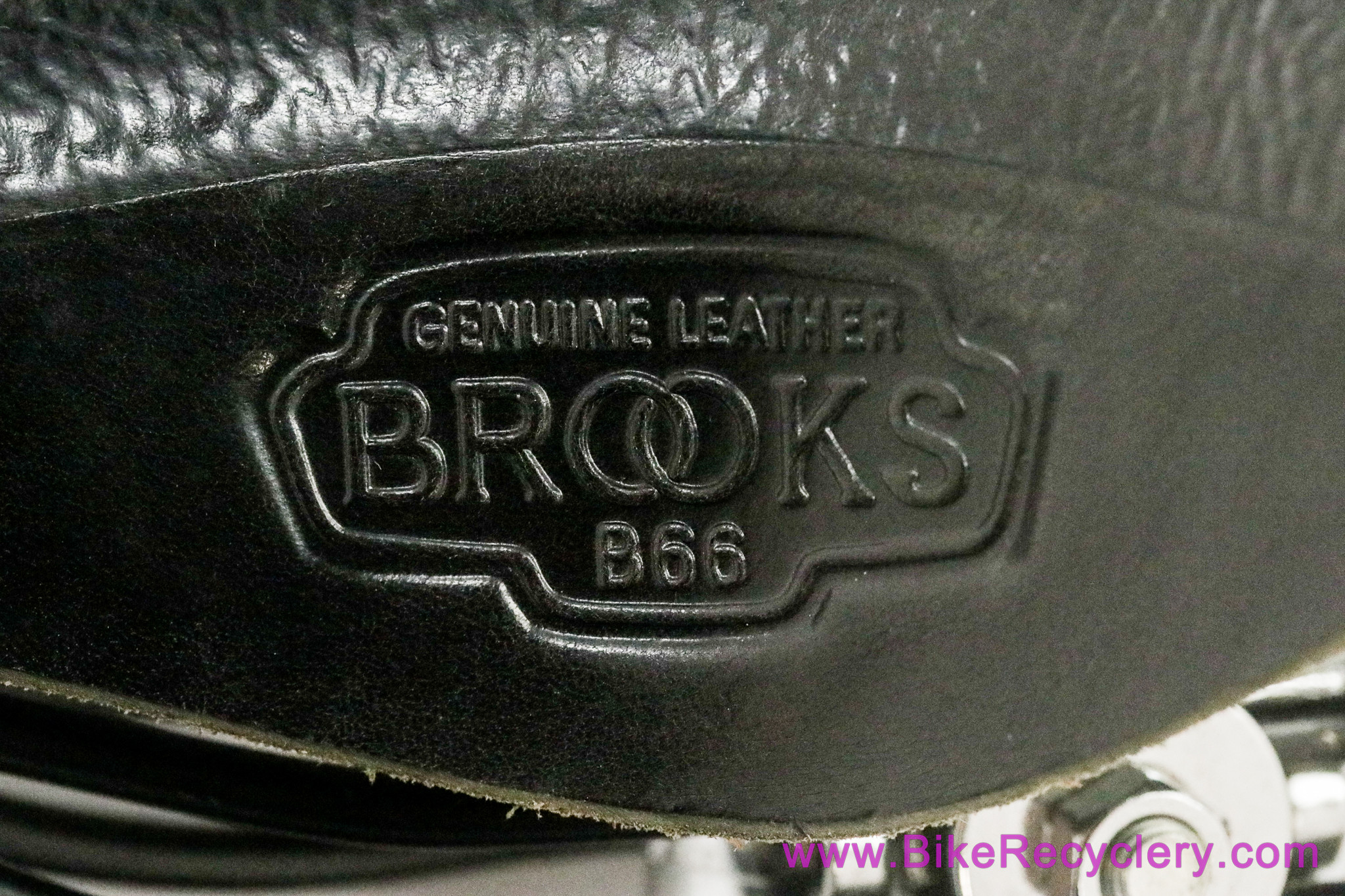 Brooks B66 Leather Saddle: Springs - Twin Rail - Black (NEW