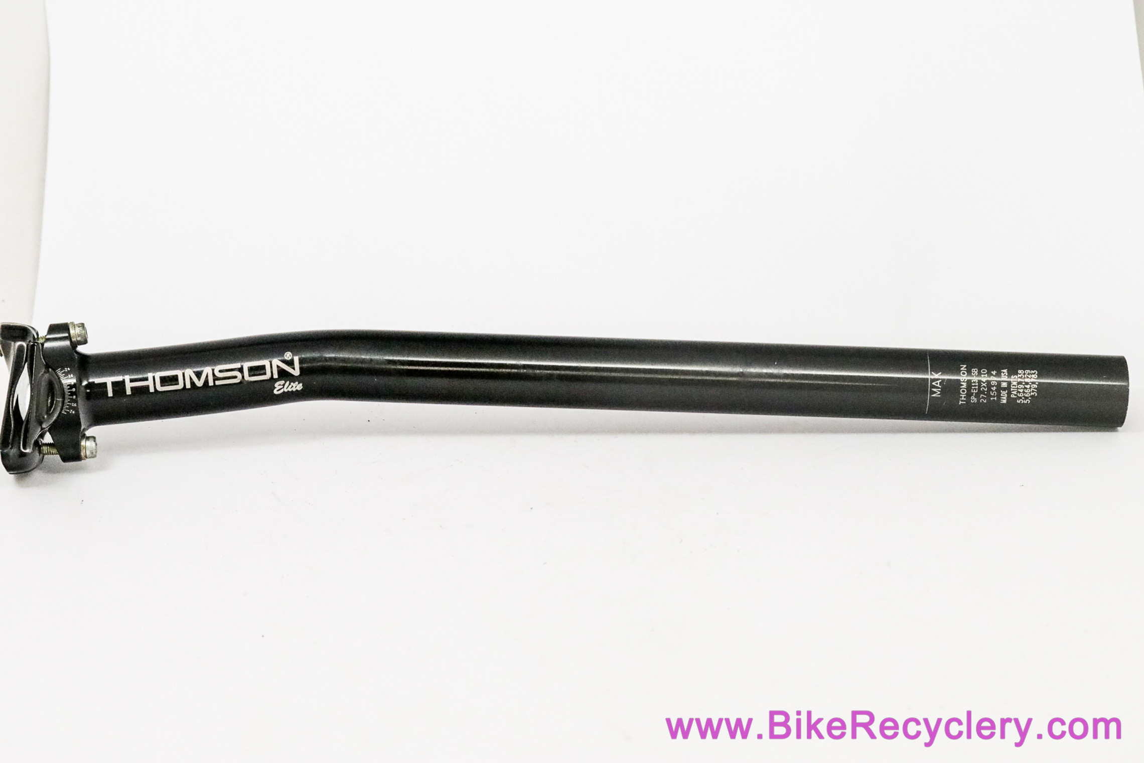Thomson Elite Setback Seatpost: 27.2mm x 410mm - Black (Barely Used Near Mint+)