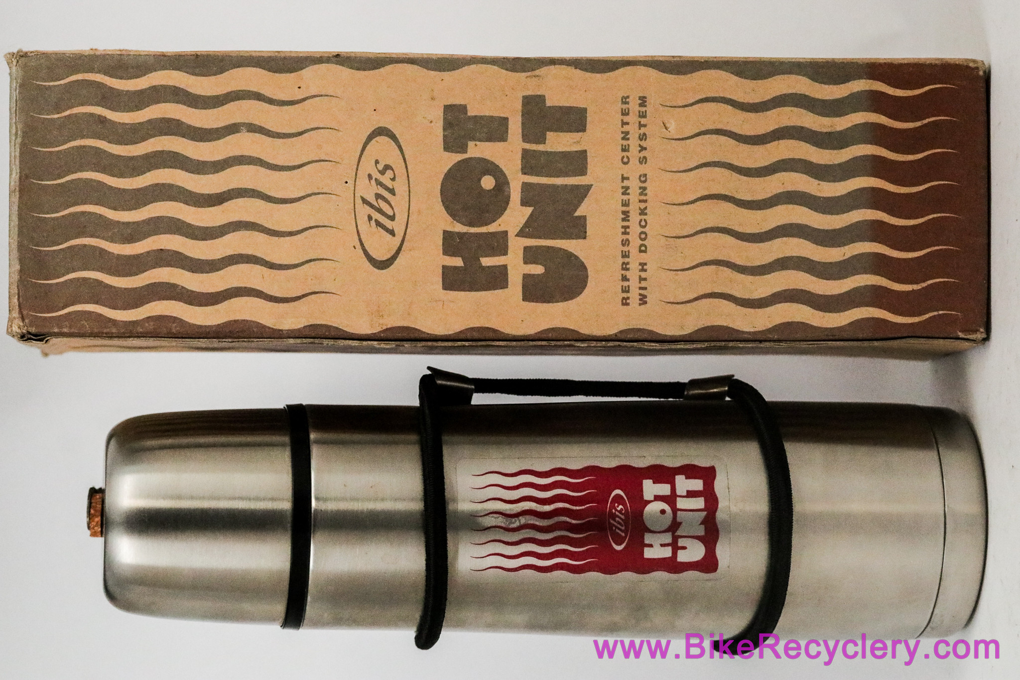 Ibis Hot Unit Thermos & Bottle Cage: 1990's Collectable!