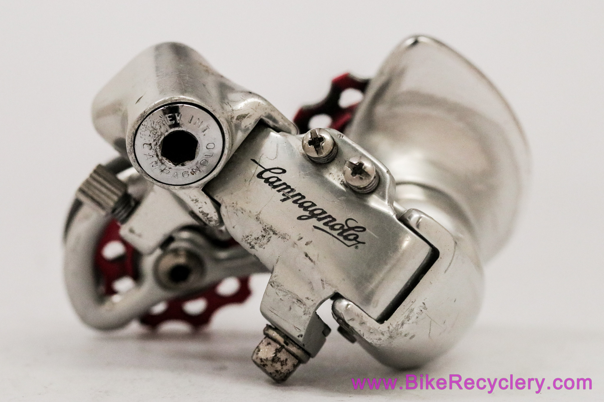 Campagnolo Athena D100 Rear Derailleur: 1988 to 1991 - 30t Max! - Carmichael Pulleys Red