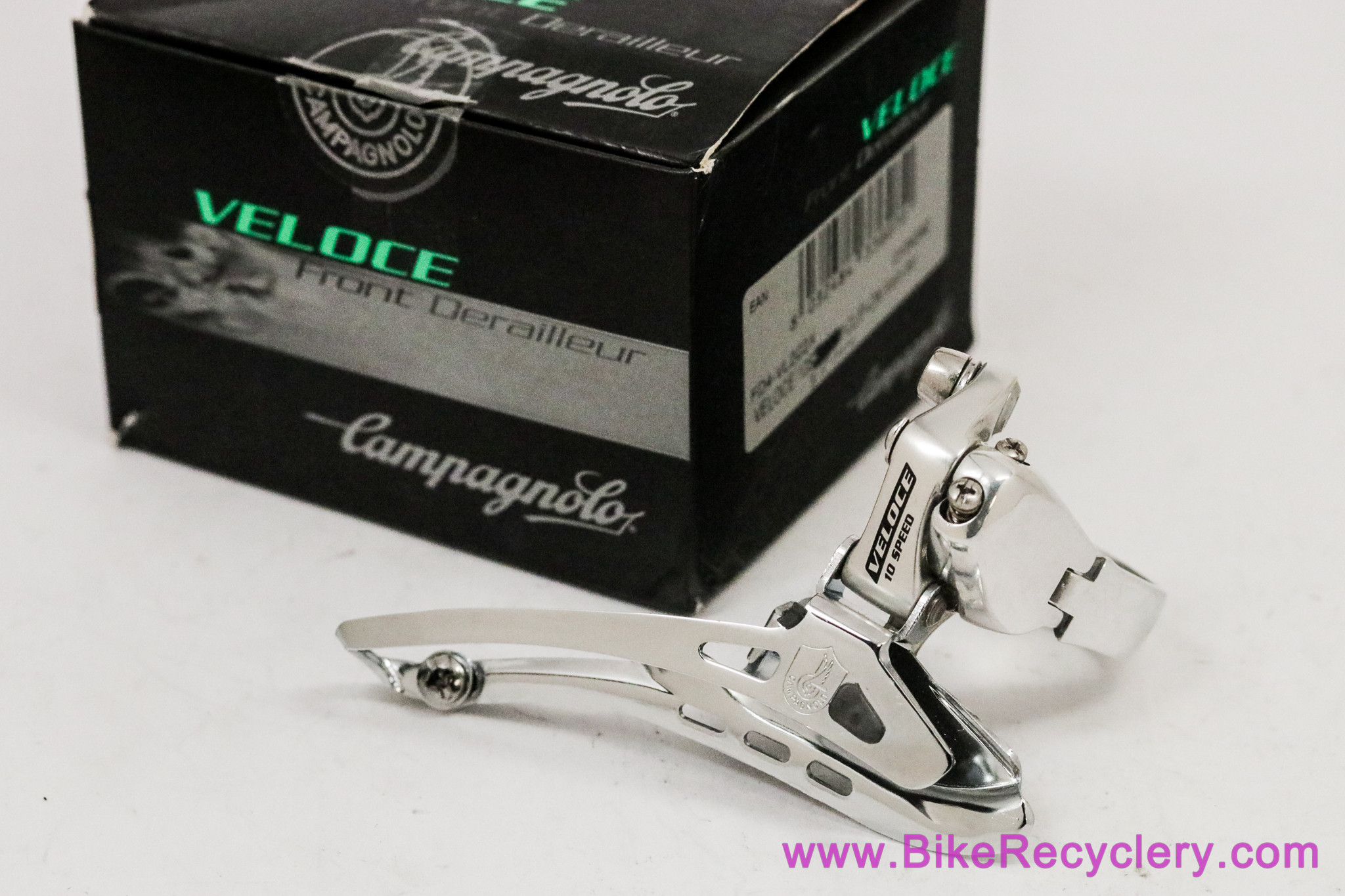 NIB/NOS Campagnolo Veloce 10 Speed Front Derailleur: FD4-2C2X - 35mm/34.9mm - Silver - Double