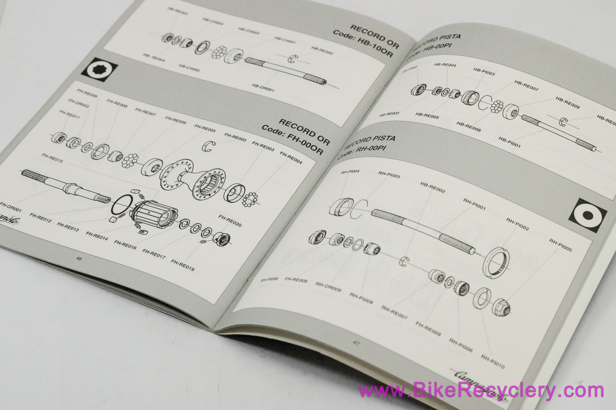 1994 Campagnolo Spare Parts Catalog Exploded Diagrams (MINT) Bike