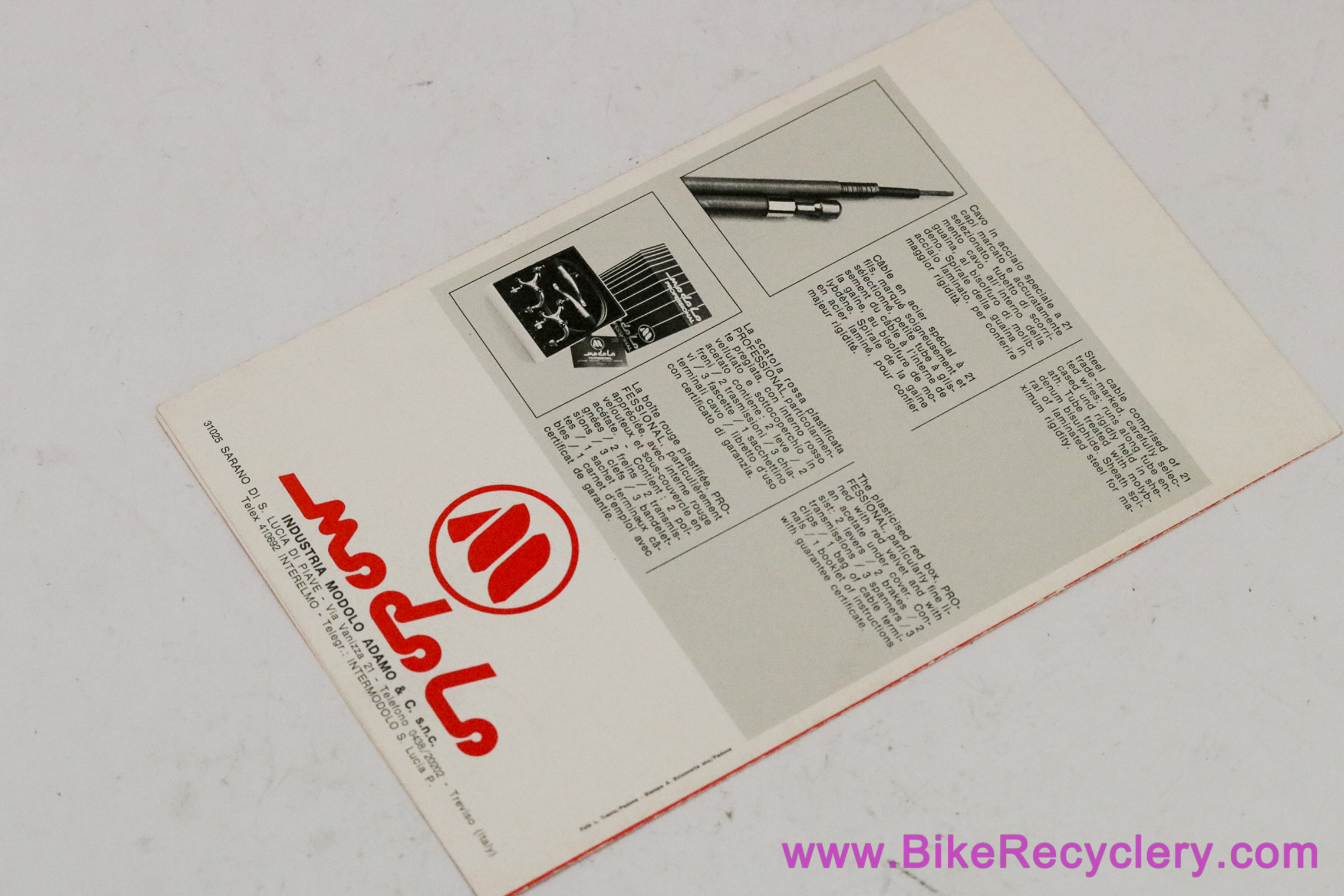 Modolo Brakes Catalog/Brochure 1980's (MINT) Bike Recyclery