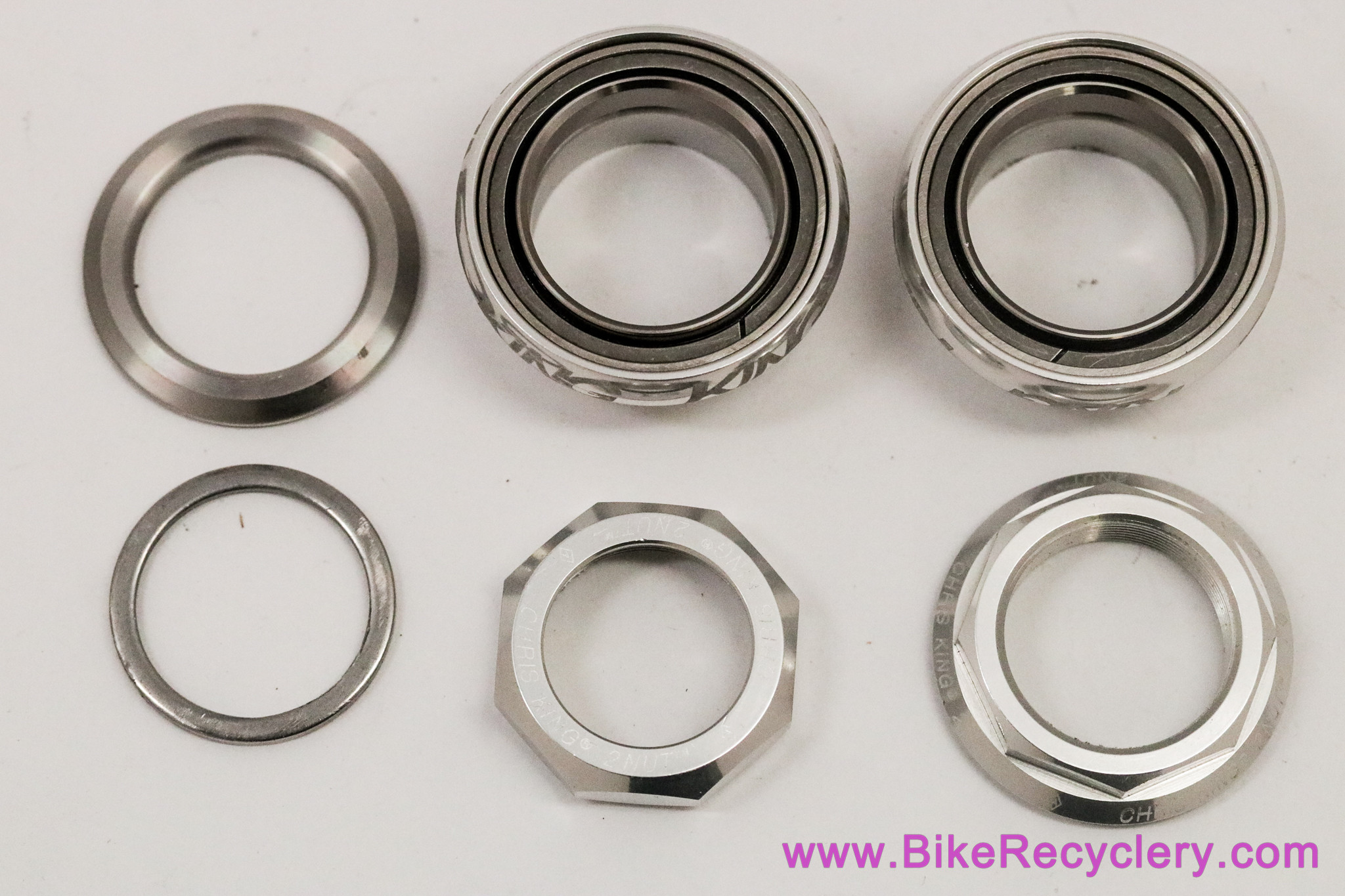 Chris King 2Nut 1" Threaded Headset: Silver (Near Mint+ Low Miles)