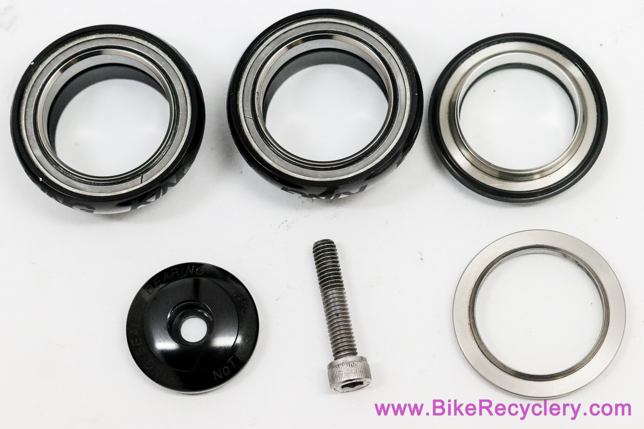 Chris King 1 1/8" NoThreadSet Threadless Headset: Sotto Voce Black (Near Mint+ LOW Miles)