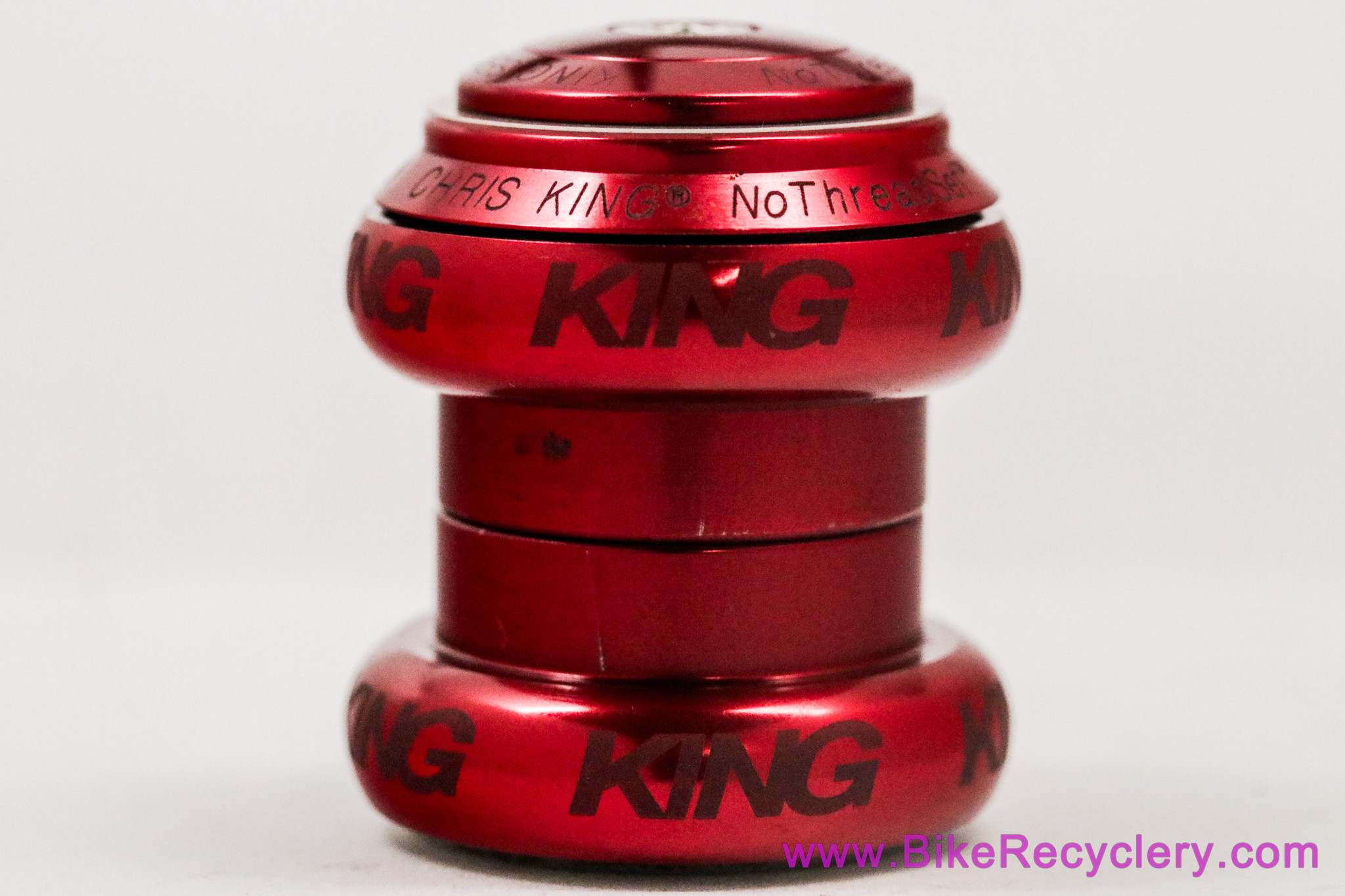 Chris King 1 1/8" NoThreadSet Threadless Headset: Sotto Voce Red (Near Mint+ LOW Miles)