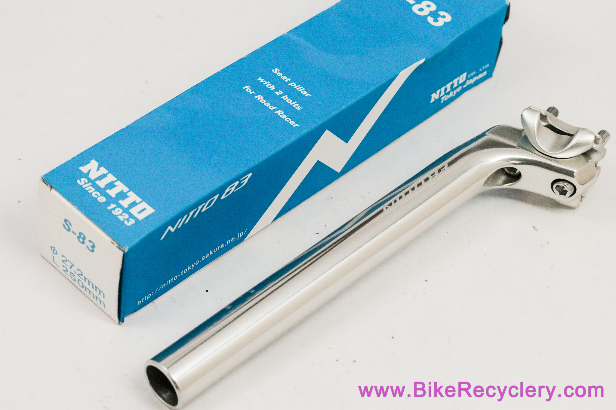 Nitto S83 Frog Two Bolt Seatpost: 27.2mm x 250mm - Silver (NEW