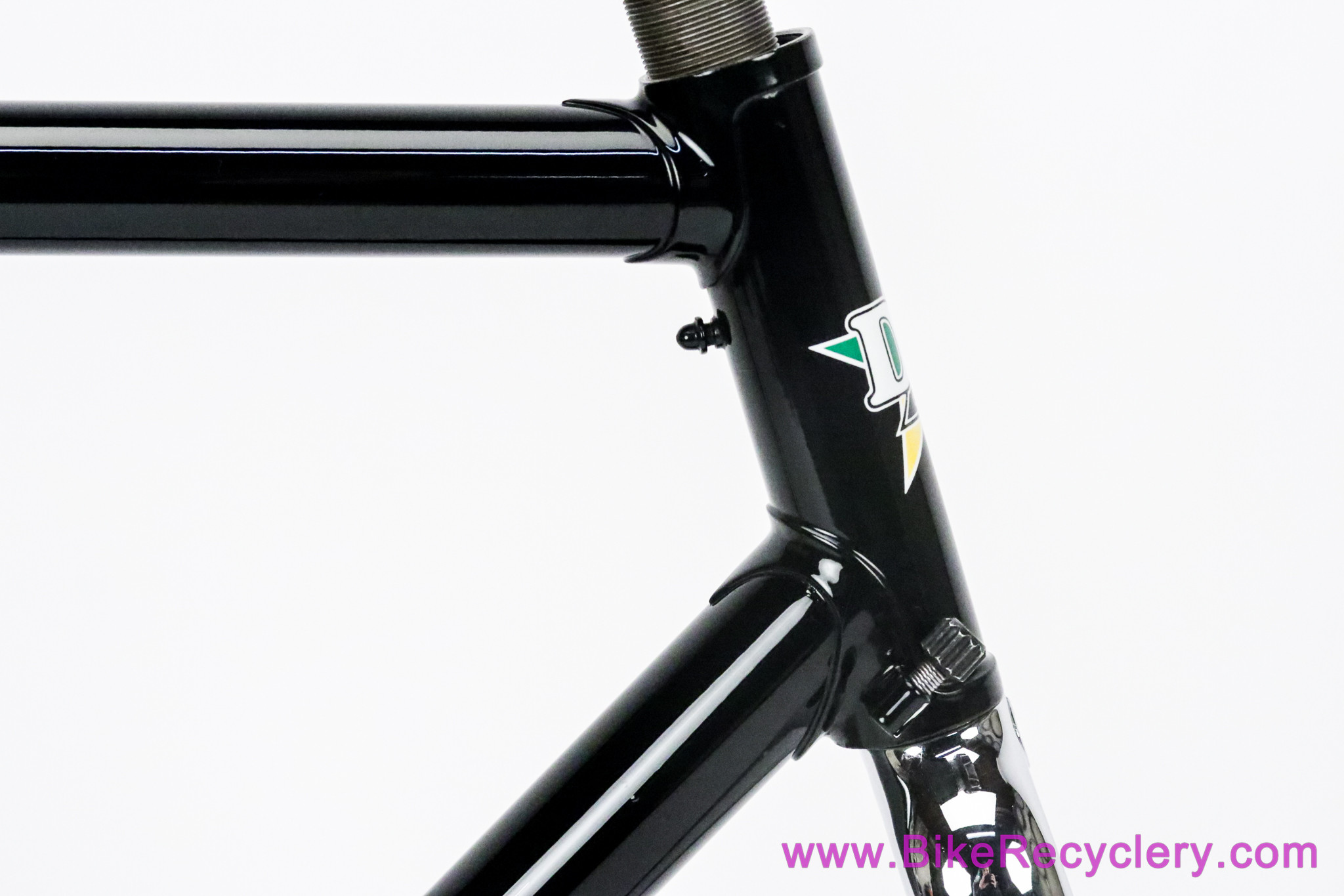 1999 Della Santa Corsa Speciale Frameset: 54cm x 55cm - 130mm Spacing - Deda Zero - Black + Chrome (Near Mint, Crown Race Issue)