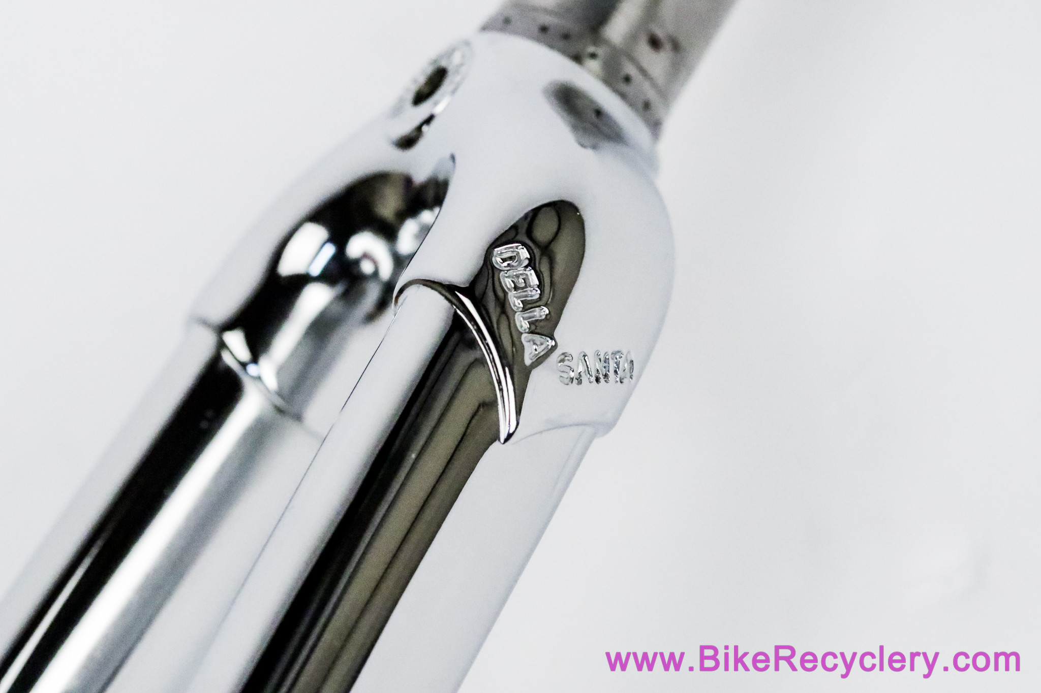 1999 Della Santa Corsa Speciale Frameset: 54cm x 55cm - 130mm Spacing - Deda Zero - Black + Chrome (Near Mint, Crown Race Issue)