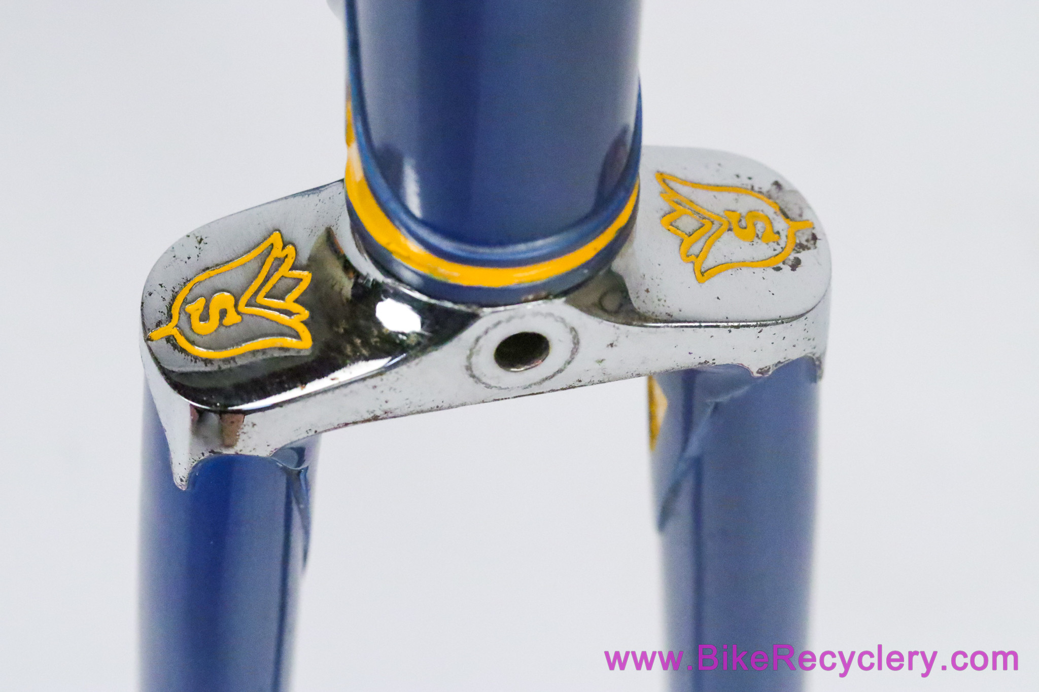 ~1973 SOMEC Special Frameset: 56cm - 12th Frame!!! - Unrestored - Blue/Yellow - Tulip Pantograph (EXC+)