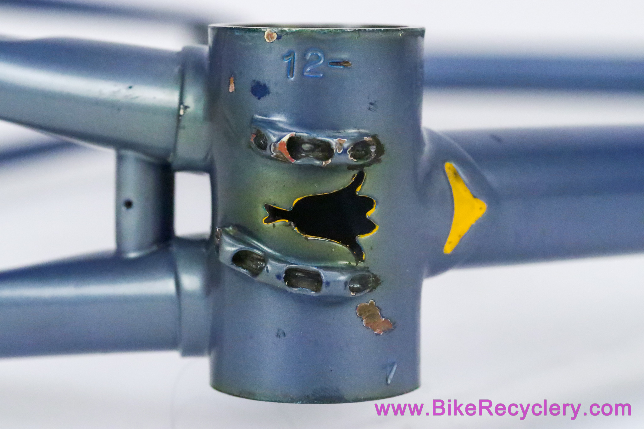 ~1973 SOMEC Special Frameset: 56cm - 12th Frame!!! - Unrestored - Blue/Yellow - Tulip Pantograph (EXC+)