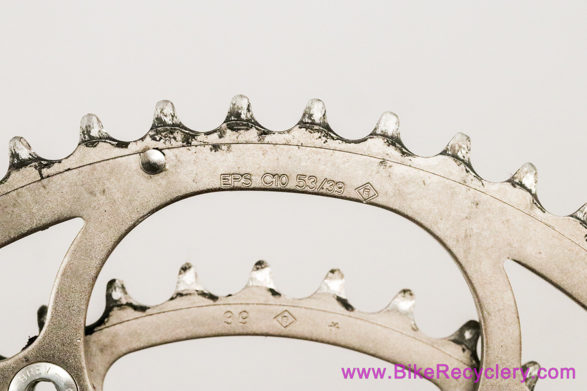 Campagnolo Record 10 Speed Crankset: Square Taper - 172.5mm x 53/39t - Silver/Alloy - FC02-RE