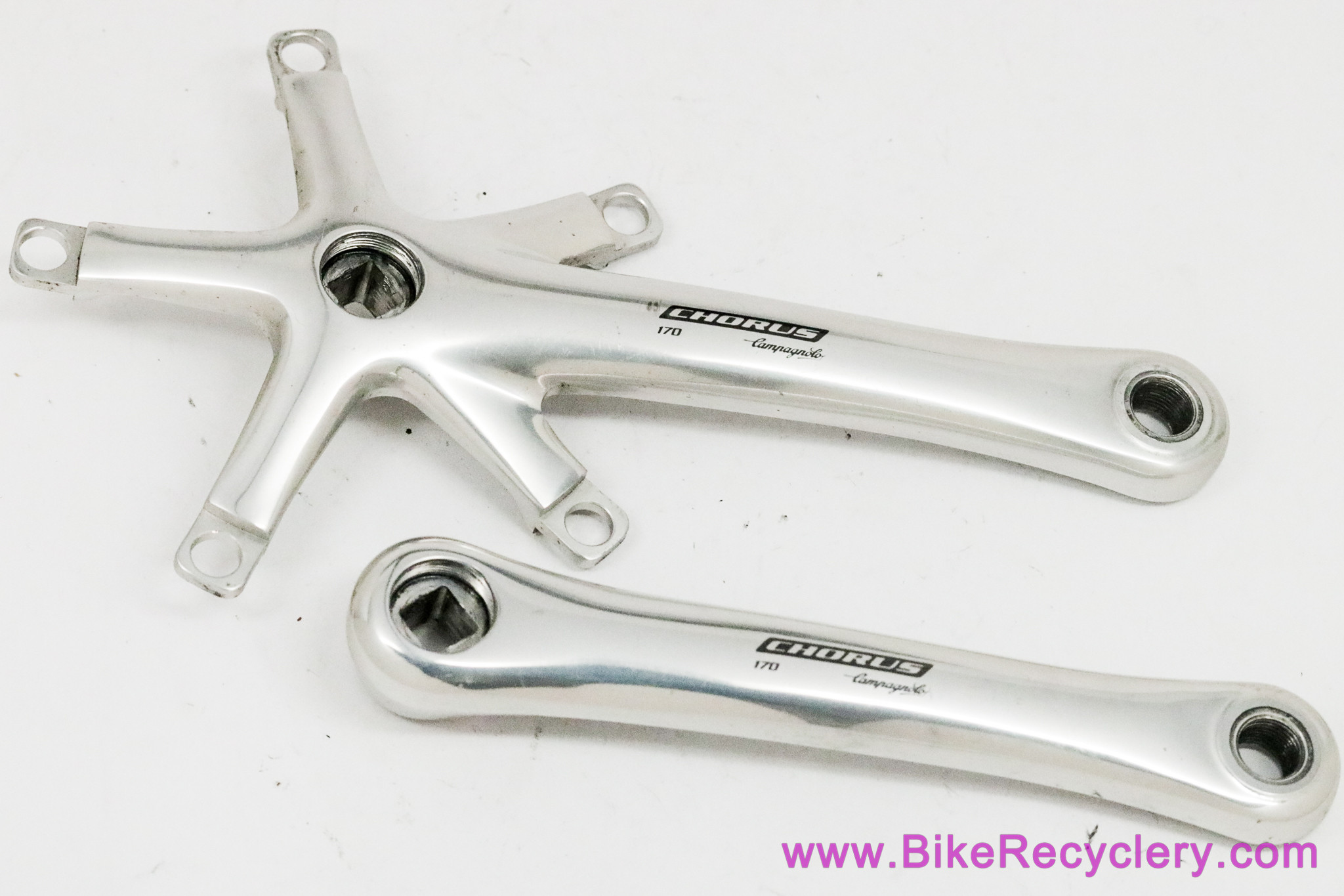 Campagnolo Chorus 10 Speed Crank Arms: Square Taper - 170mm - Silver/Alloy (Near Mint+)