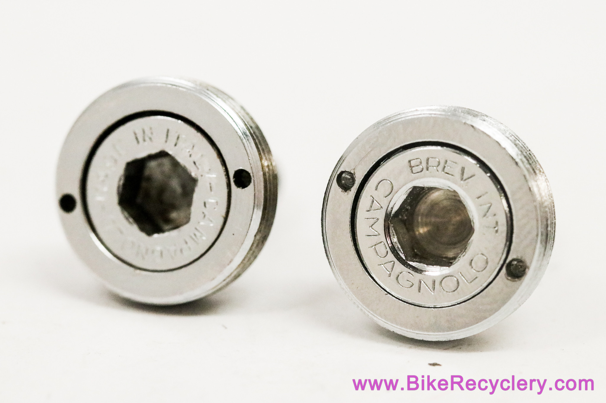 Campagnolo C-Record Self Extracting Crank Bolts: Chrome (EXC, Pair)
