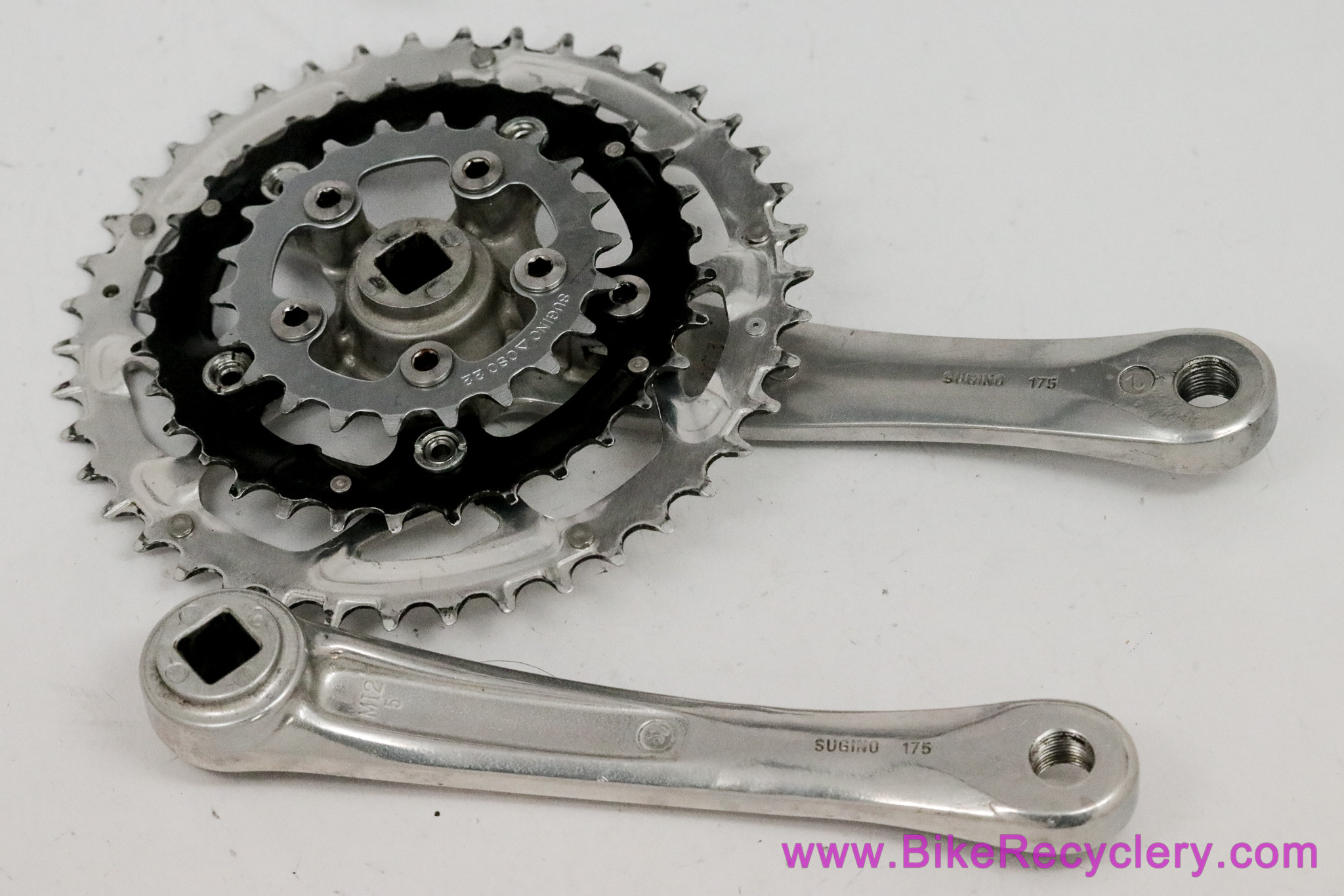Sugino Impel Triple Crankset: 175mm x 42/32/22t - 94/58mm - 1990's