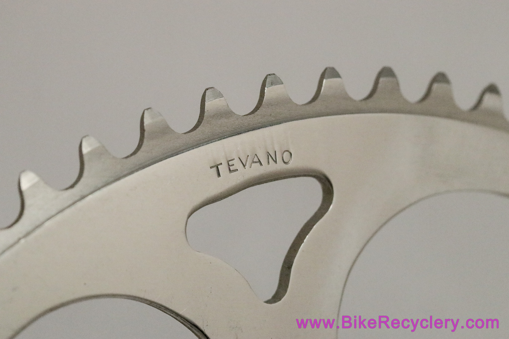 NOS Stronglight Tevano 68t x 144mm TT Chainring: Time Trial - Silver - Vintage 1980's
