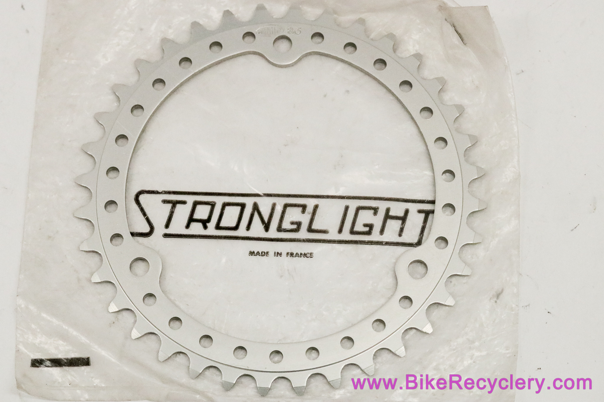 NIB/NOS Stronglight TS Touring Sport Chainring: 36t 3 Bolt - Drillium / Lightened