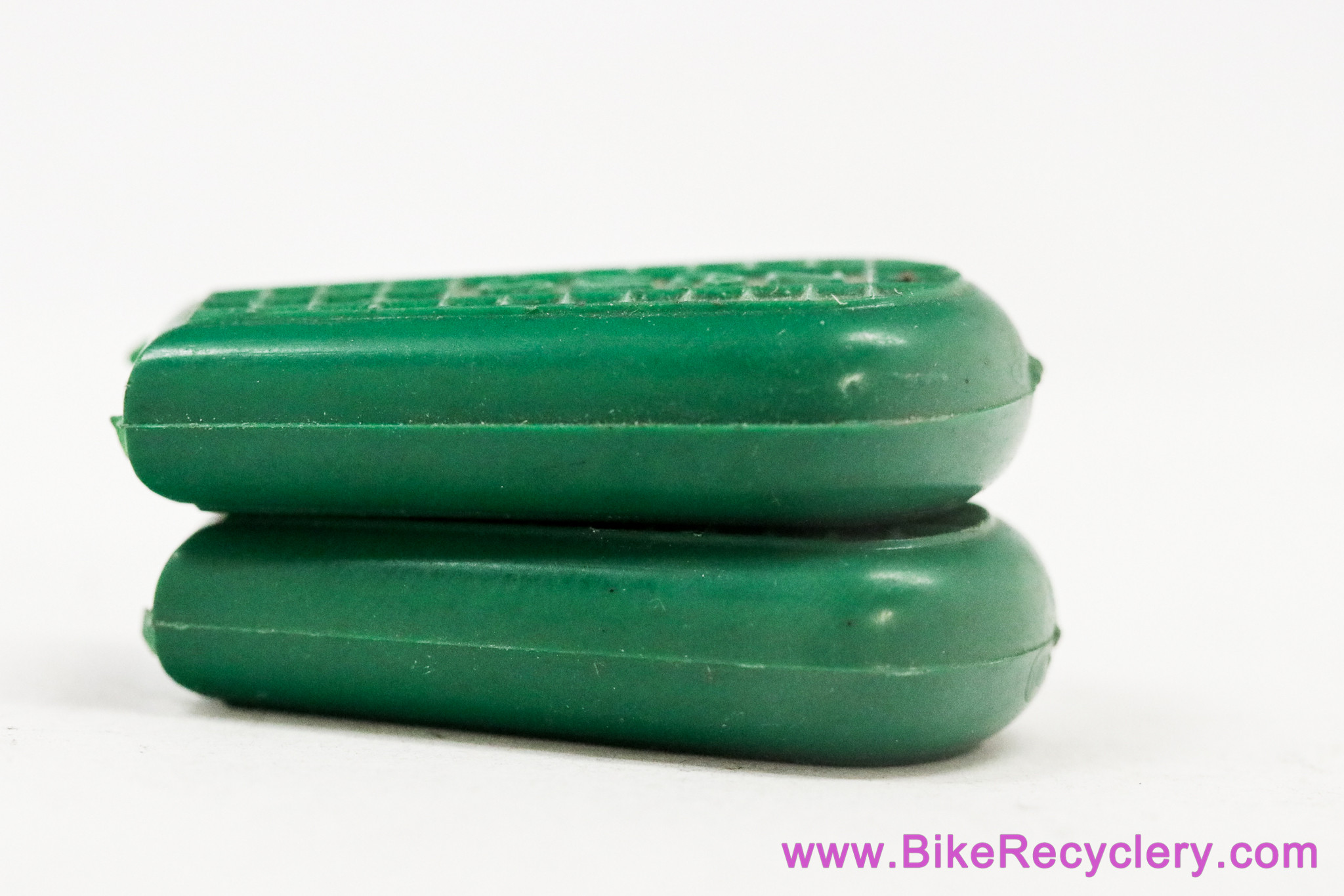 NOS Zeus Downtube Shifter Lever Covers: Dark Green - Hatch Pattern (Pair)