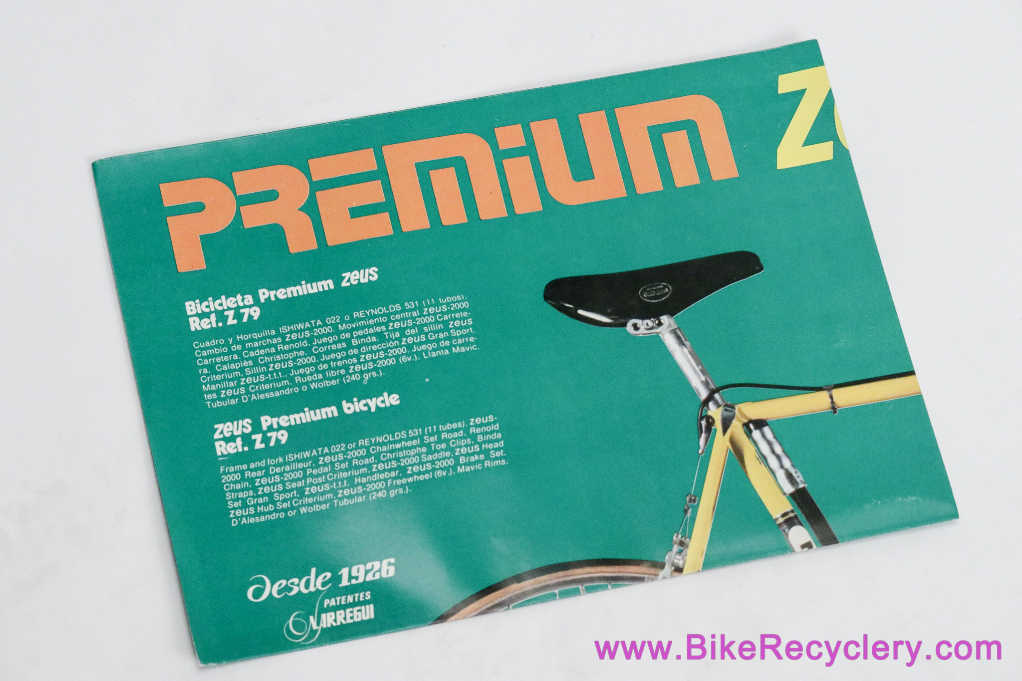 Premium Zeus Ref. Z 79 Poster / Bikes Catalog: 24x17