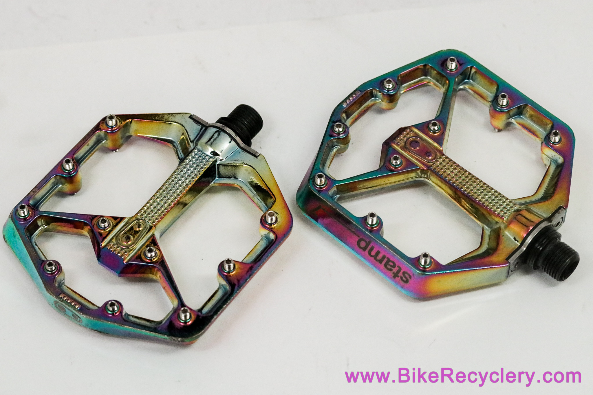 Crank Brothers Stamp 7 Small Pedals: Oil Slick (Near Mint+) - Bike