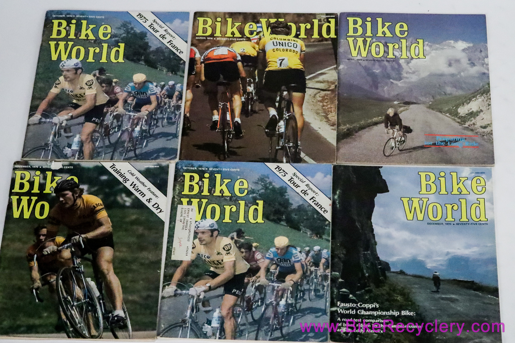 Bike World Magazine Lot: 11 Issues - Vintage 1970's (1972, 1973, 1974, 1975, 1976)