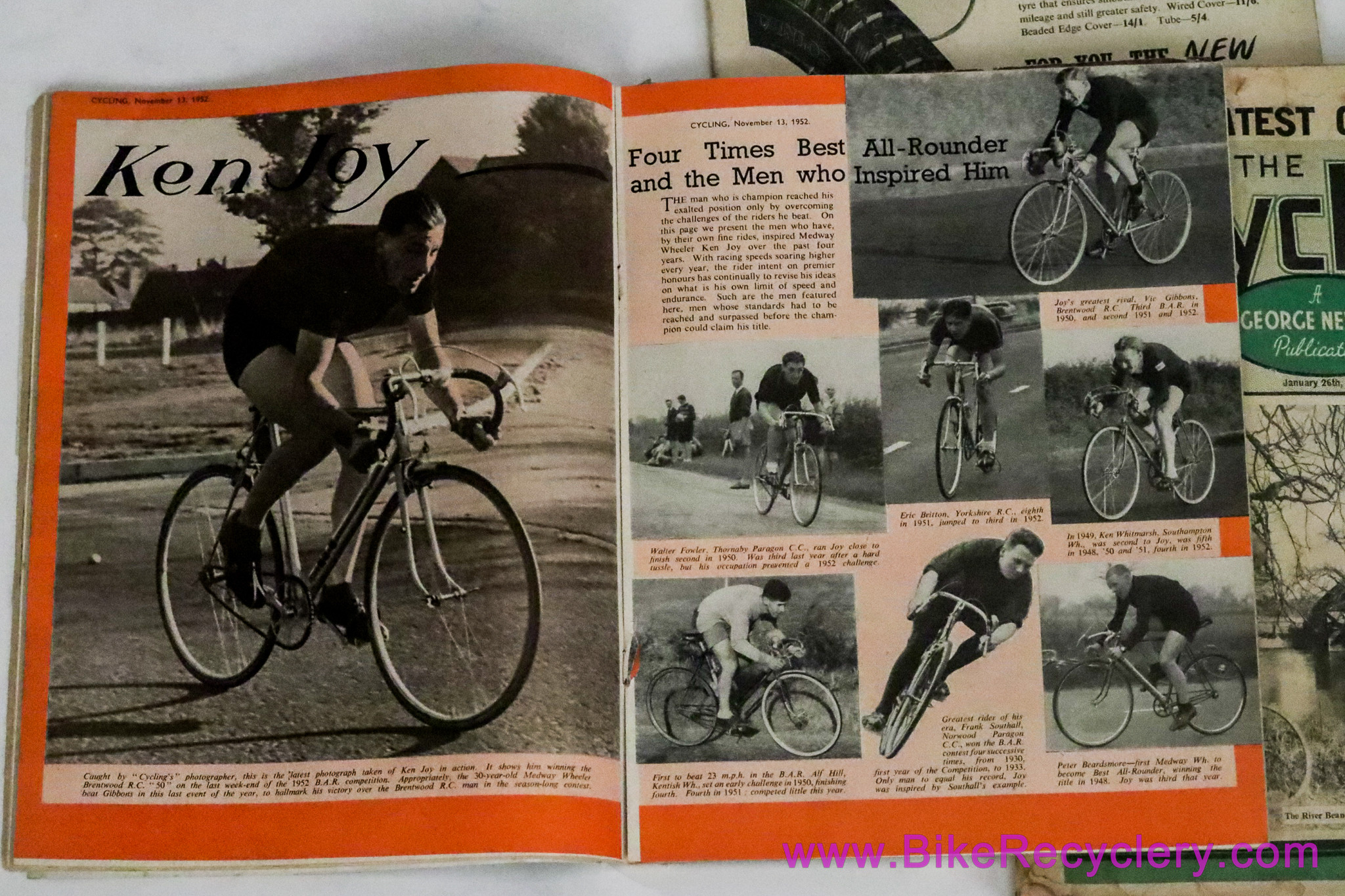 Competition Old Cycling Photos Vintage British Cycling Journal LOT