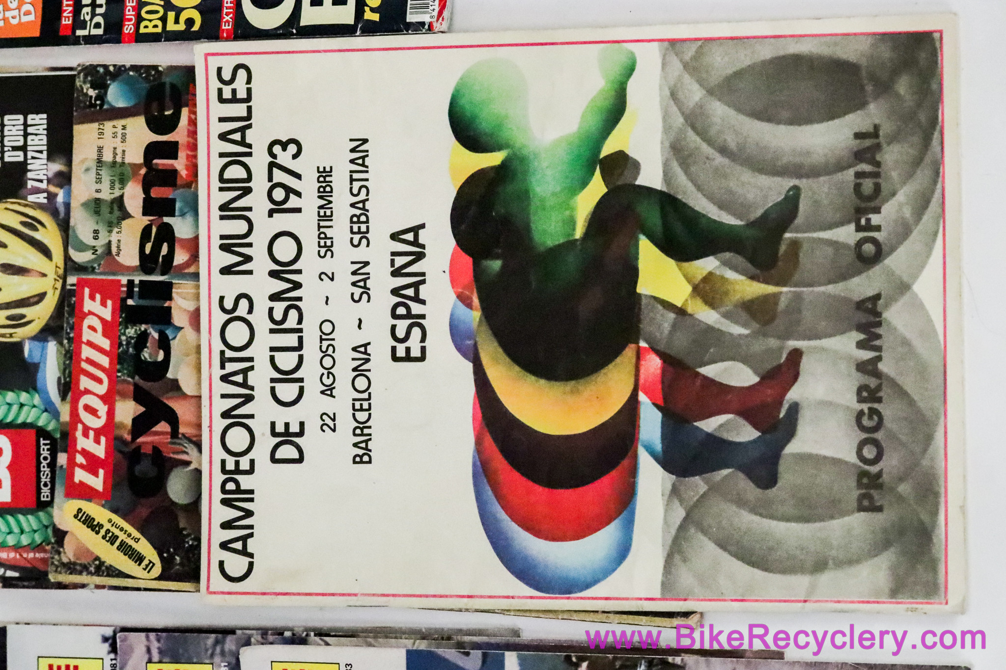 Vintage Cycling Racing Magazine Lot of 18: Mostly French/Italian - 1970s 1980's - International Cycle Sport - Bici Sport - Velo Press - Velosport - Cyclismo Italiano...