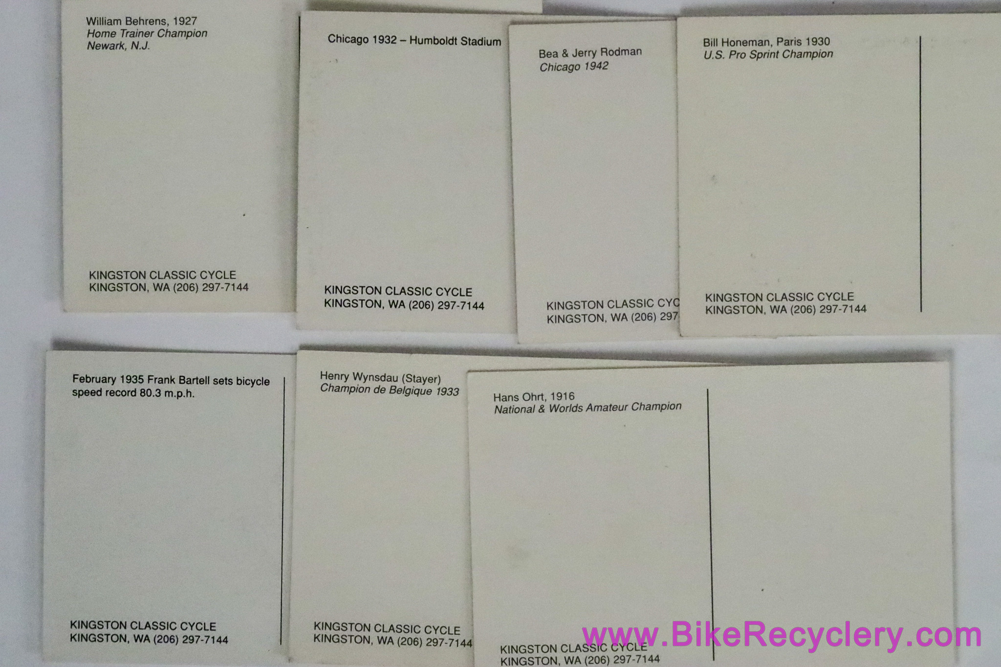 Vintage Bicycle & Car Postcard LOT: Path Racer - Stayer - Falcon - Hercules - Triumph - Frank Bartell - Kingston Classic - Montrose Bike Shop - Mini Countryman - Midget...