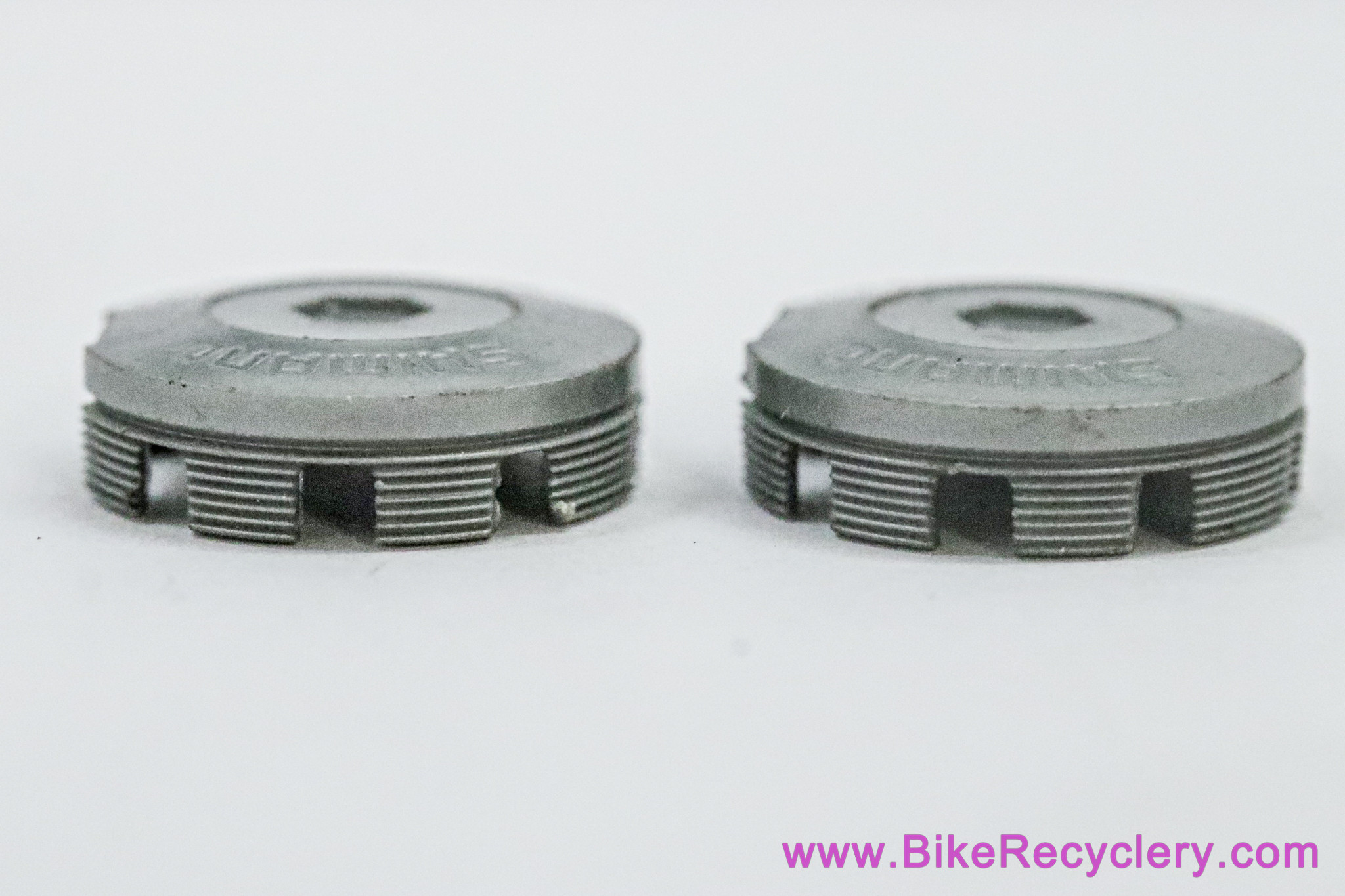 NOS Shimano Crank Dust Caps: Push In - Grey Plastic (Sold in Pairs)