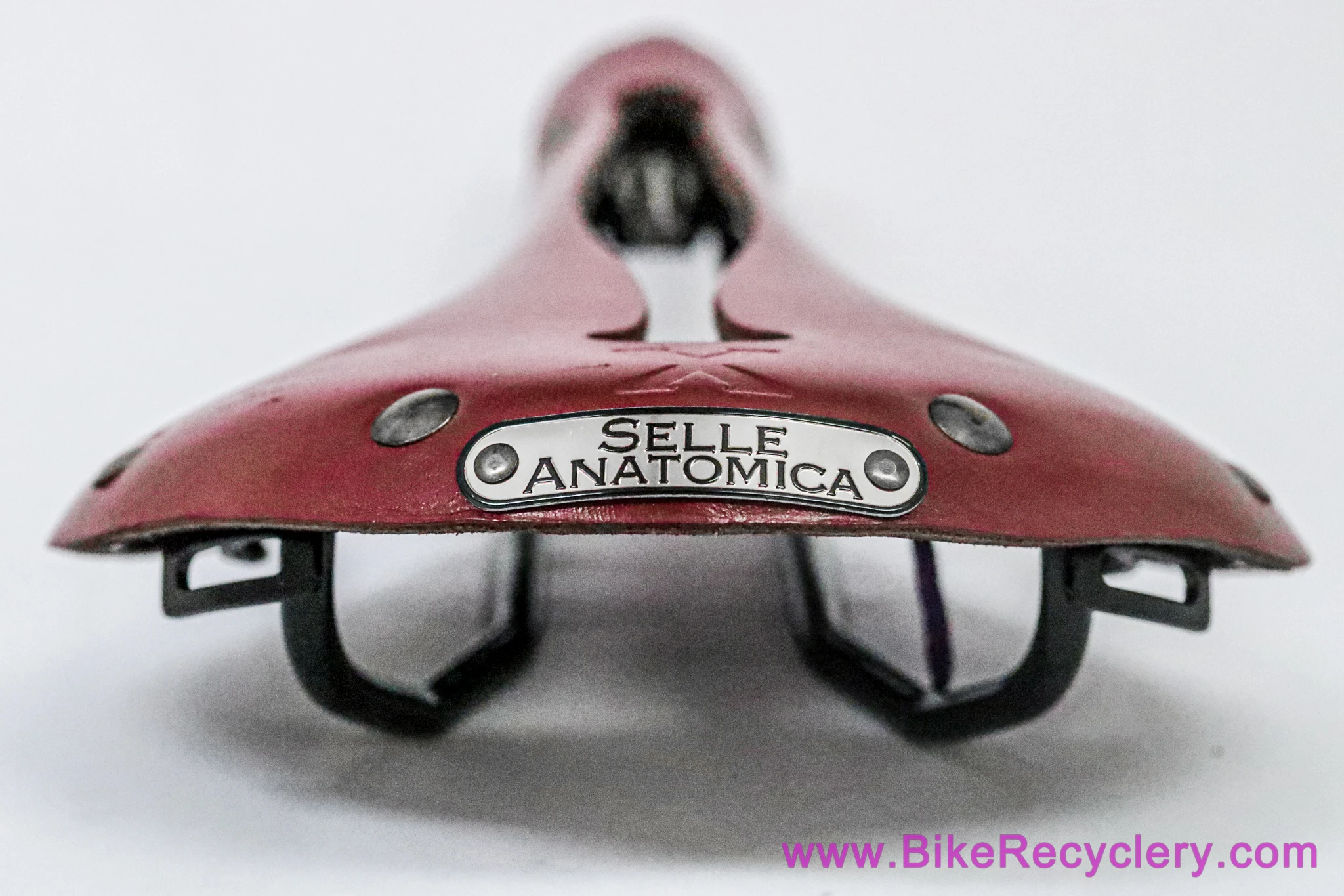 Selle Anatomica X1 Leather Saddle: RARE Red! Gunmetal - Laced